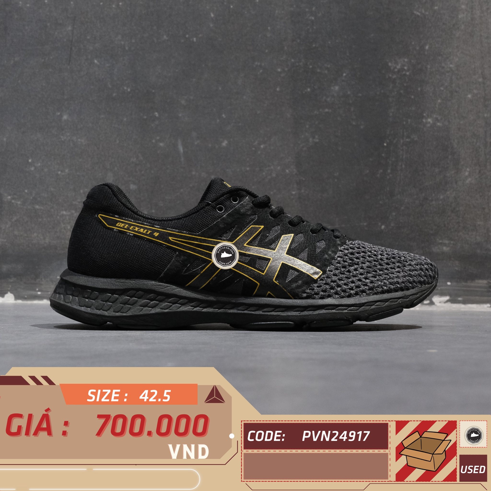 Asics Gel-Exalt 4 - T8D0Q - Size 43.5 - GIÀY 2HAND CHÍNH HÃNG PVN24917