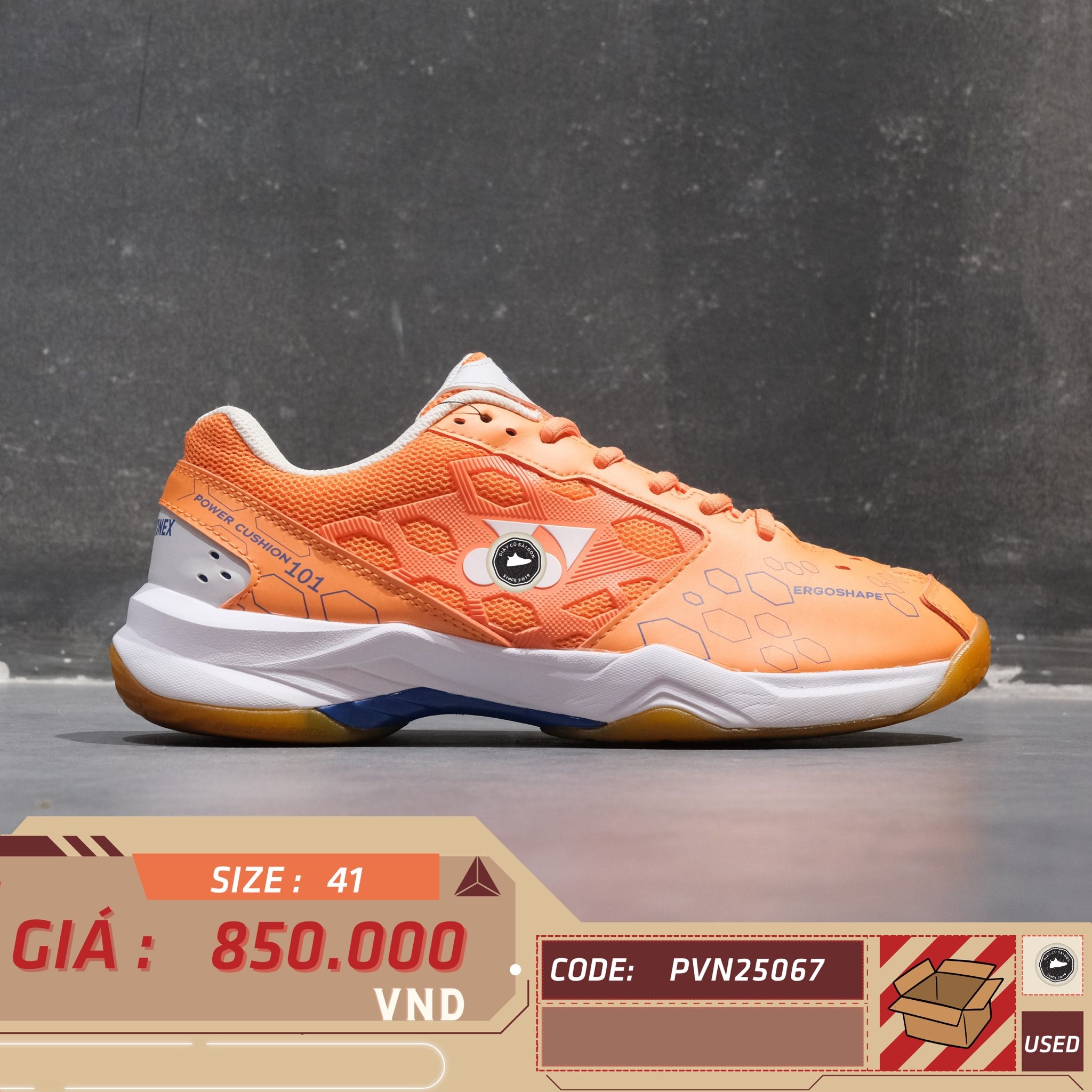 Yonex Power Cushion 101CR Orange - SHB101CR CAM - Size 41 - GIÀY 2HAND CHÍNH HÃNG PVN25067