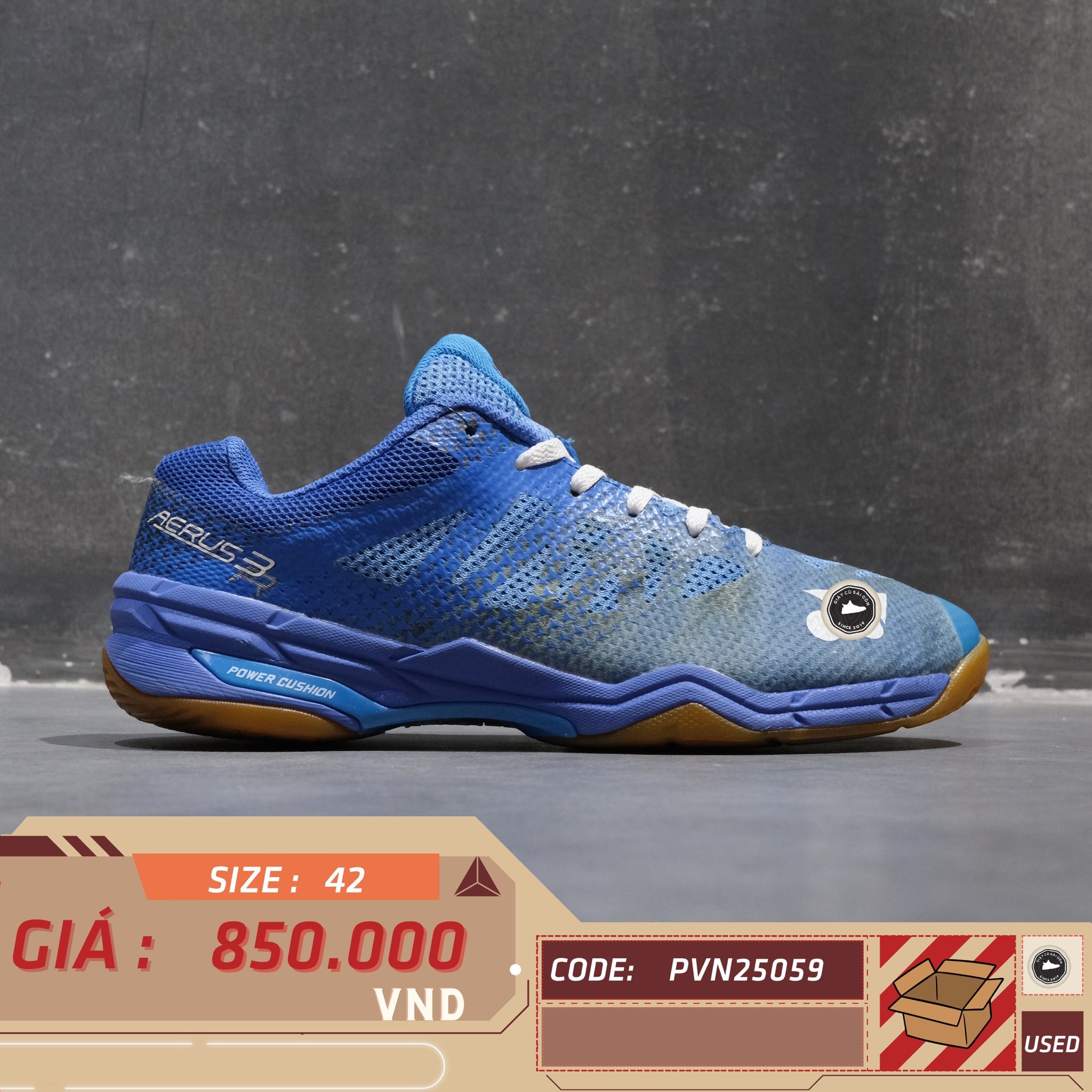 YONEX POWER CUSHION AERUS 3R BLUE - Size 42 - GIÀY 2HAND CHÍNH HÃNG PVN25059