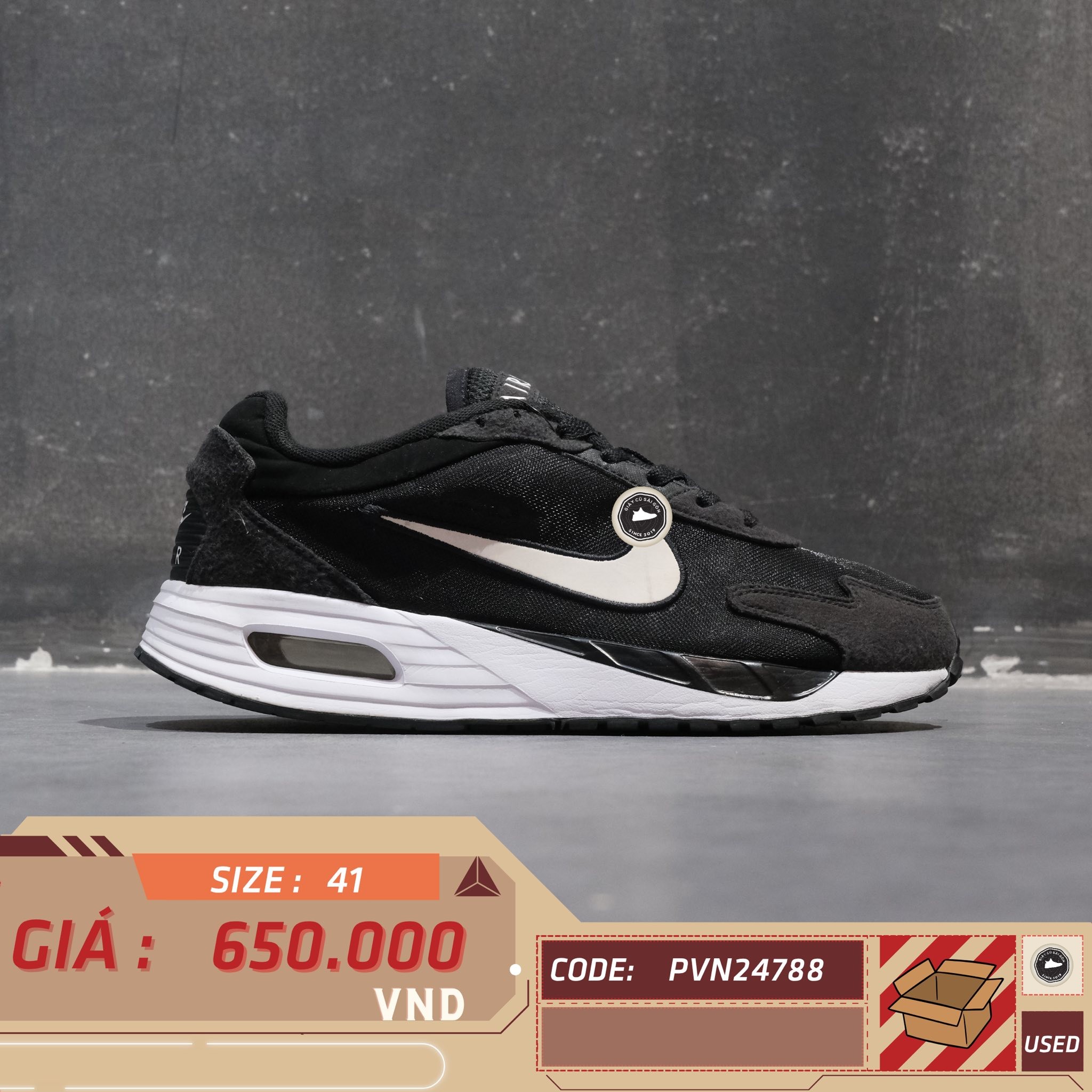 Nike Air Max Solo Black Anthracite - DX3666 002 - Size 41 - GIÀY 2HAND CHÍNH HÃNG PVN24788