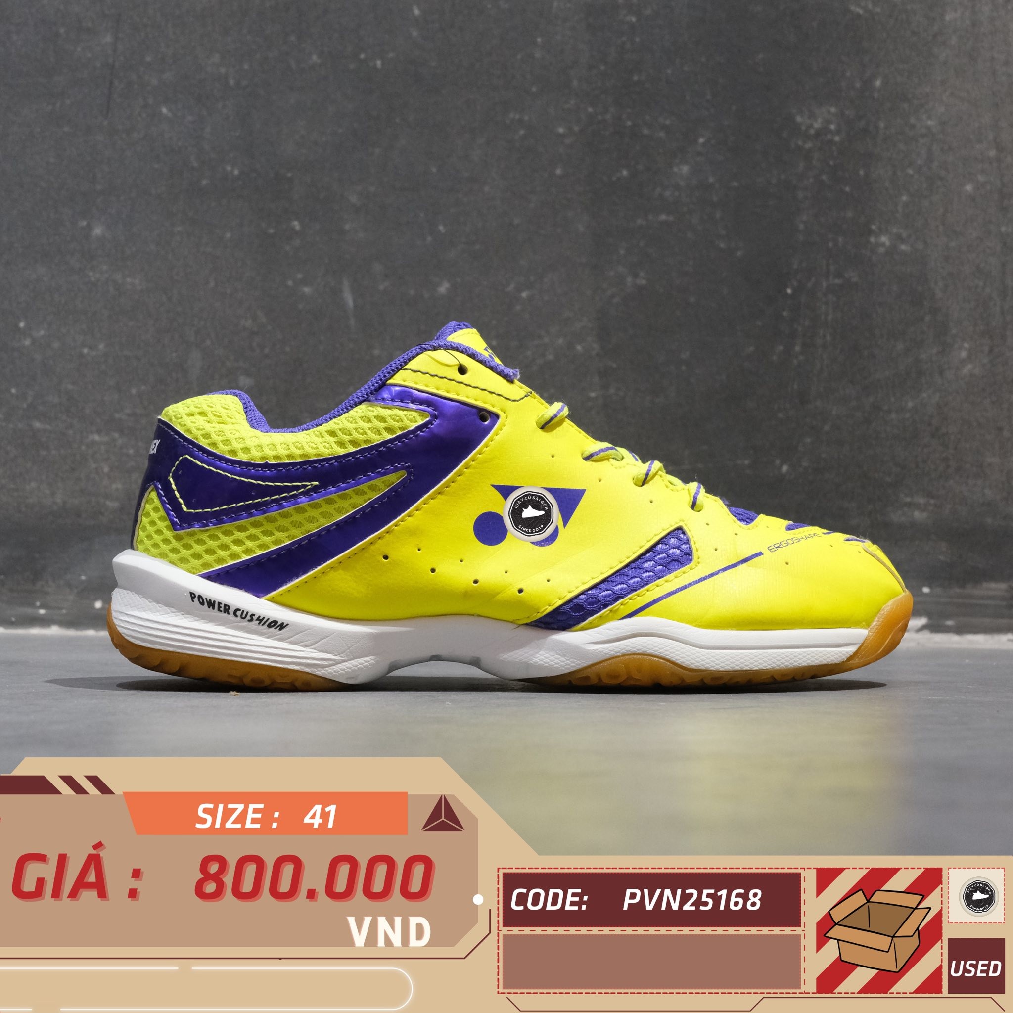 Yonex Power Cushion 200 - SHB200CR VÀNG XANH - Size 41 - GIÀY 2HAND CHÍNH HÃNG PVN25168