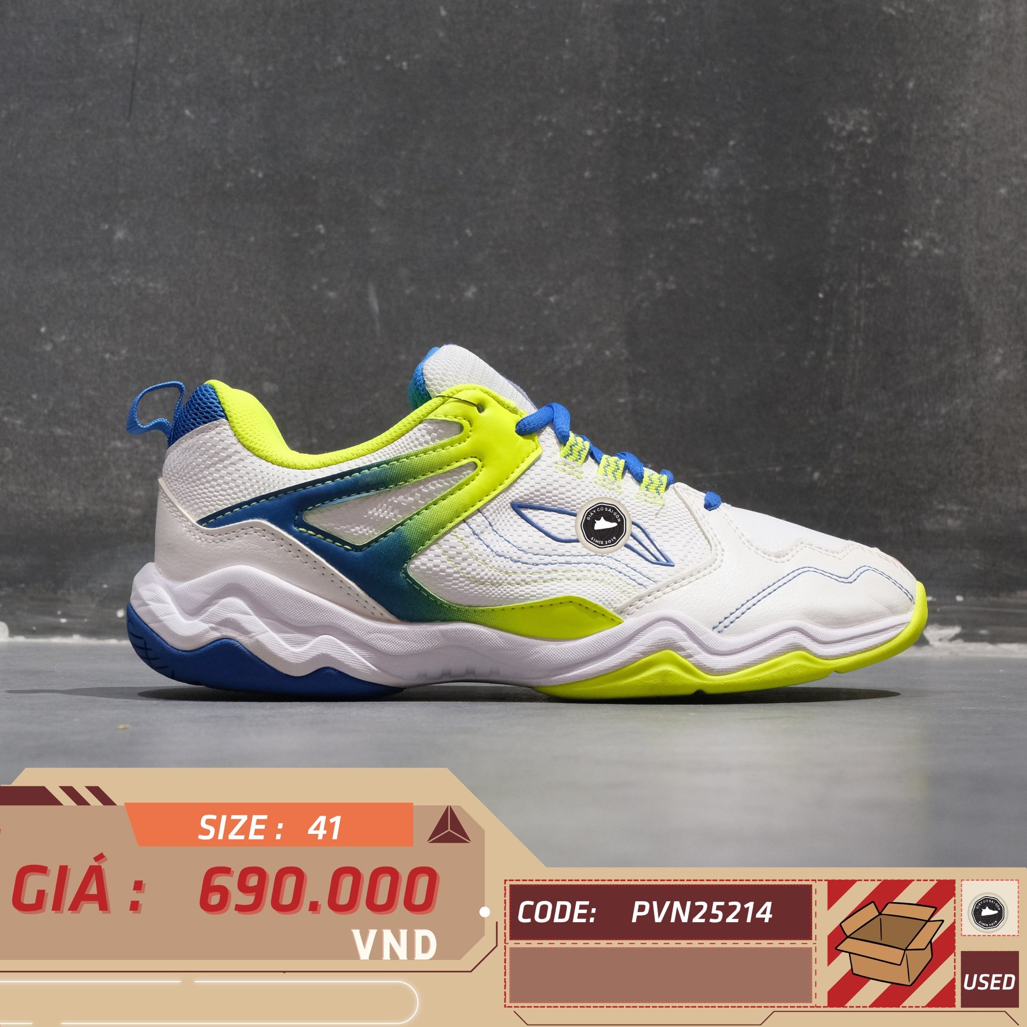 Li-Ning Badminton Shoes - AYTR013 1 - Size 41 - GIÀY 2HAND CHÍNH HÃNG PVN25214
