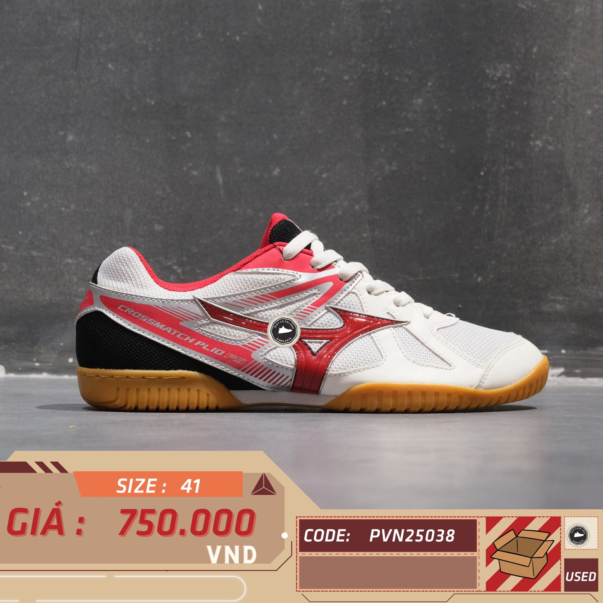 Mizuno Crossmatch Plio SP - 81GA183262 - Size 41 - GIÀY 2HAND CHÍNH HÃNG PVN25038