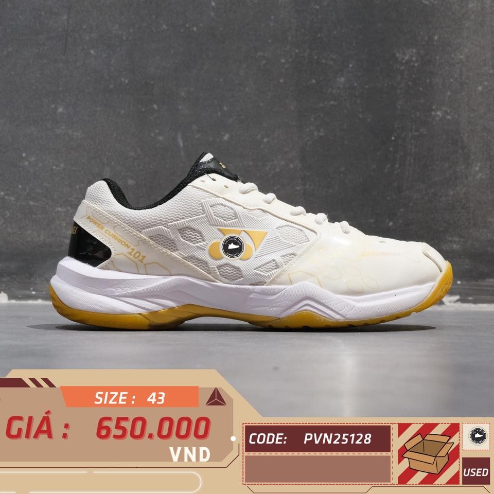 Yonex Power Cushion 101 White Gold - SHB101CR - 43 - GIÀY 2HAND CHÍNH HÃNG [PVN25128]