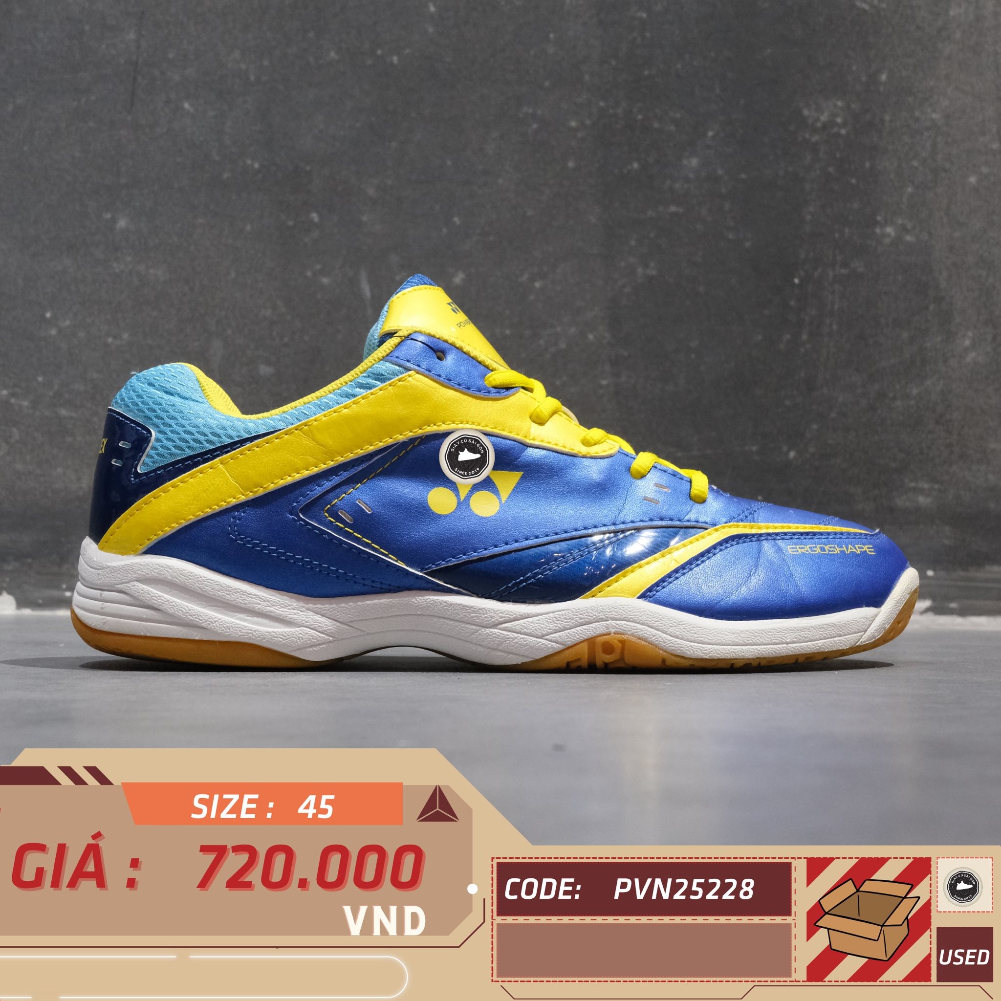 Yonex Power Cushion 34 (SHB34EX) Yellow Blue - Size 45 - GIÀY 2HAND CHÍNH HÃNG PVN25228