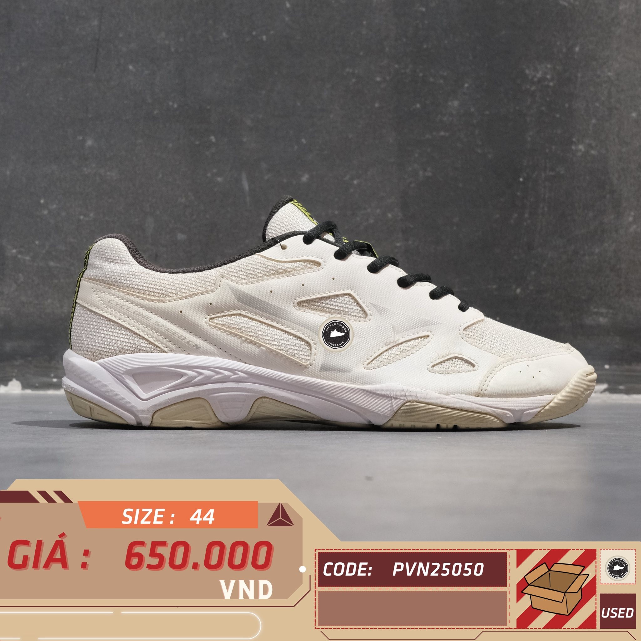 Mizuno Cyclone Speed 3 Undyed White - V1GA218004 - PVN25050 - Size 44 - GIÀY 2HAND CHÍNH HÃNG PVN