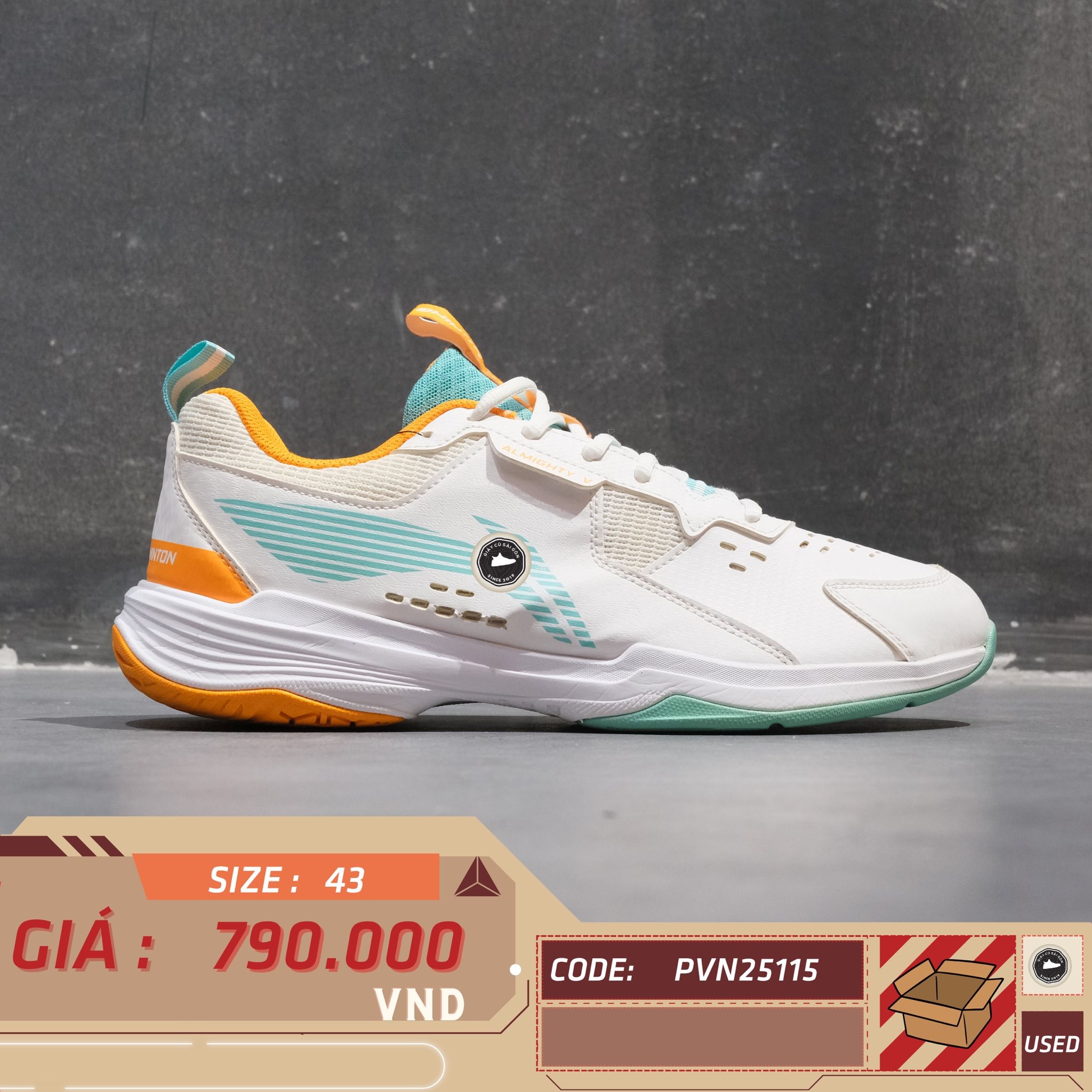 Li-Ning Almighty V - AYTS012-2 - Size 43 - GIÀY 2HAND CHÍNH HÃNG PVN