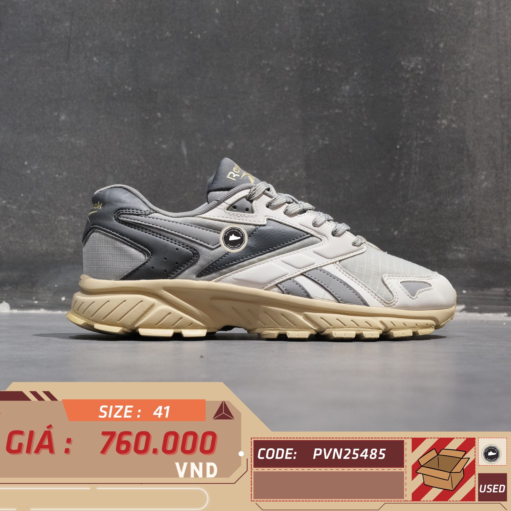 Reebok Royal Turbo Impulse 2.0 Cold Grey Alabaster - FW0912 - Size 41 - GIÀY 2HAND CHÍNH HÃNG PVN25485