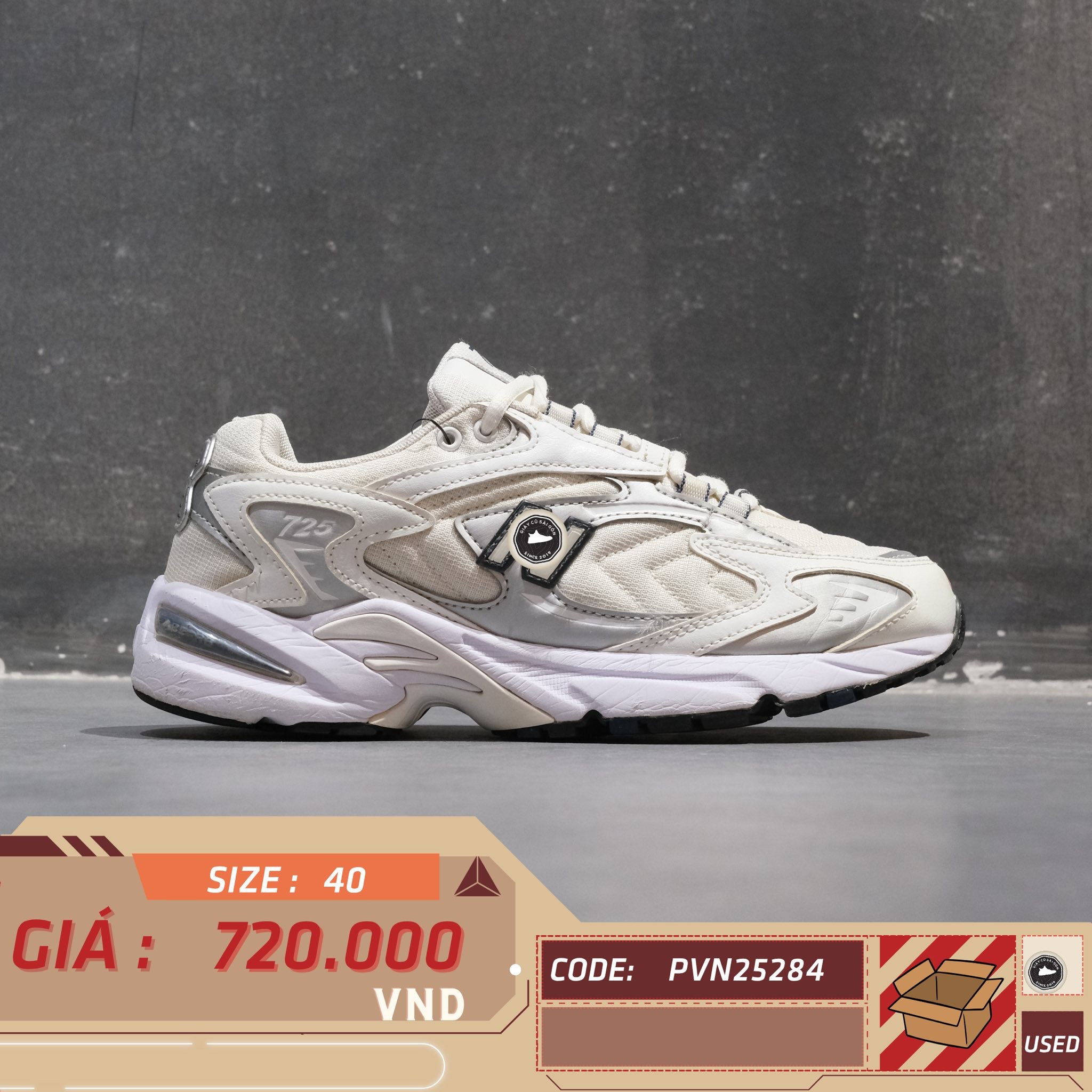Giày Chạy Bộ New Balance 725 Moonbeam - ML725G - Size 40 - GIÀY 2HAND CHÍNH HÃNG PVN25284