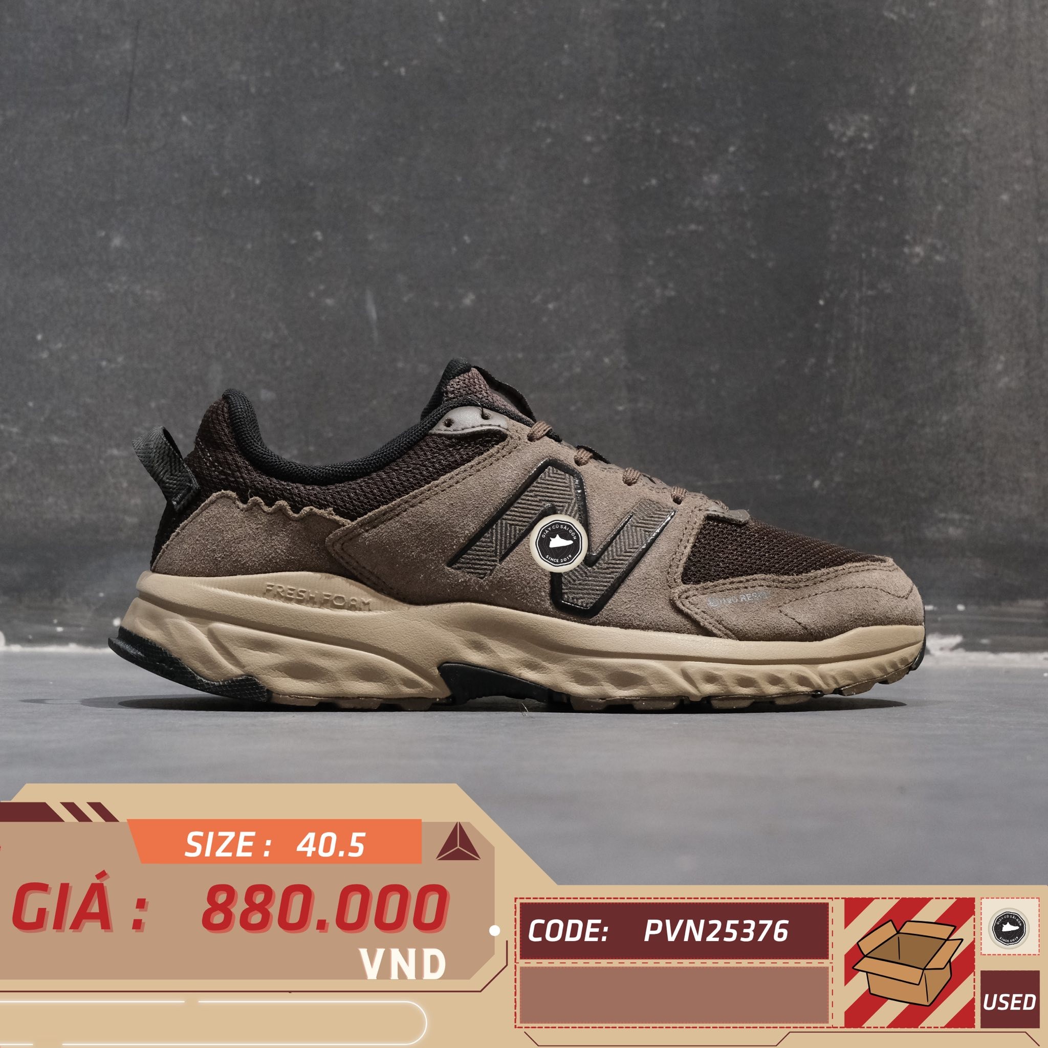 Giày Chạy Bộ New Balance Fresh Foam Arishi Trail Brown - MTARISB1 - Size 40.5 - GIÀY 2HAND CHÍNH HÃNG Giày Chạy Bộ New Balance Fresh Foam Arishi Trail Brown - MTARISB1 - Size 40.5 - GIÀY 2HAND CHÍNH HÃNG PVN25376