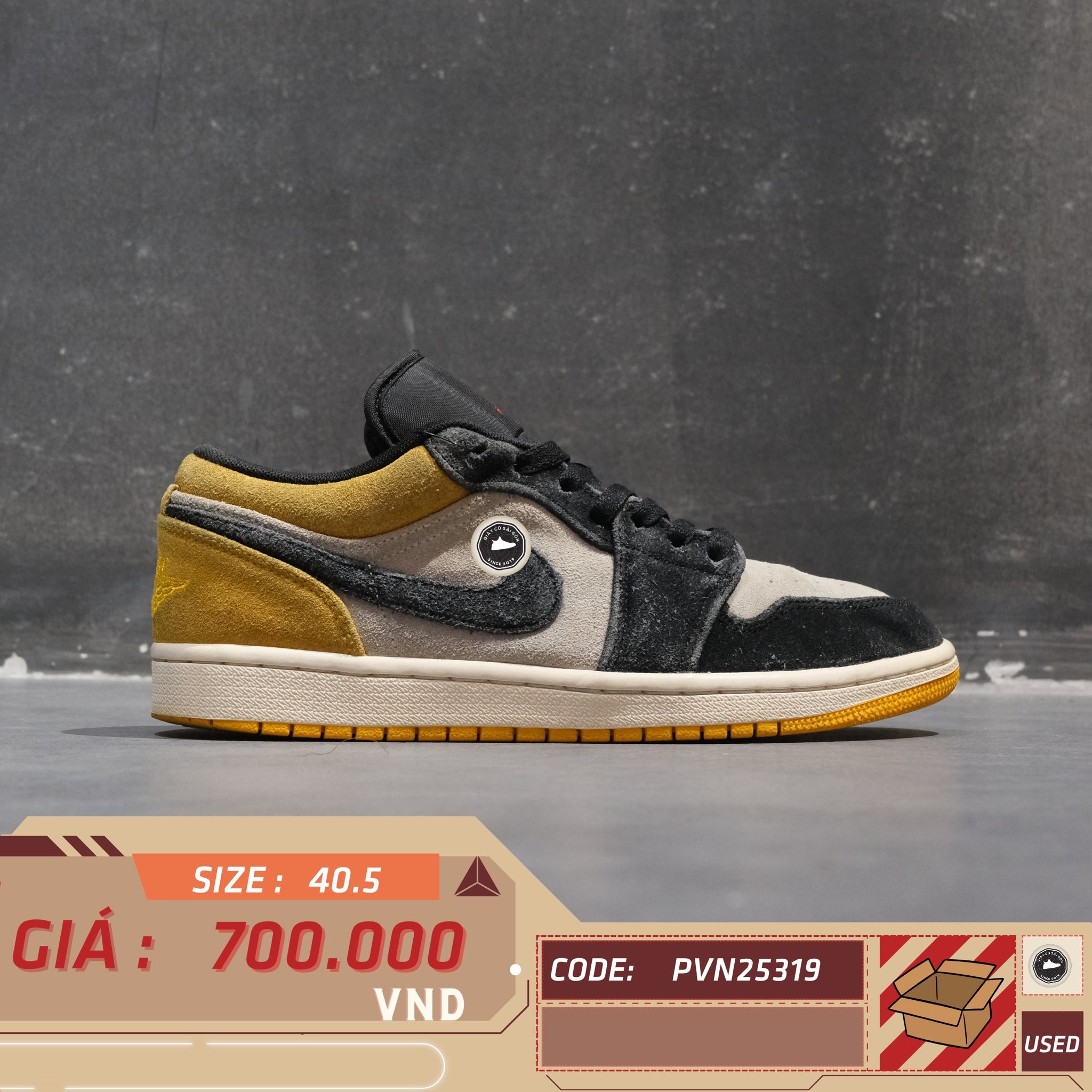 Air Jordan 1 Low SE Yellow Ochre - FJ4924-008 - Size 40.5 - GIÀY 2HAND CHÍNH HÃNG PVN25319