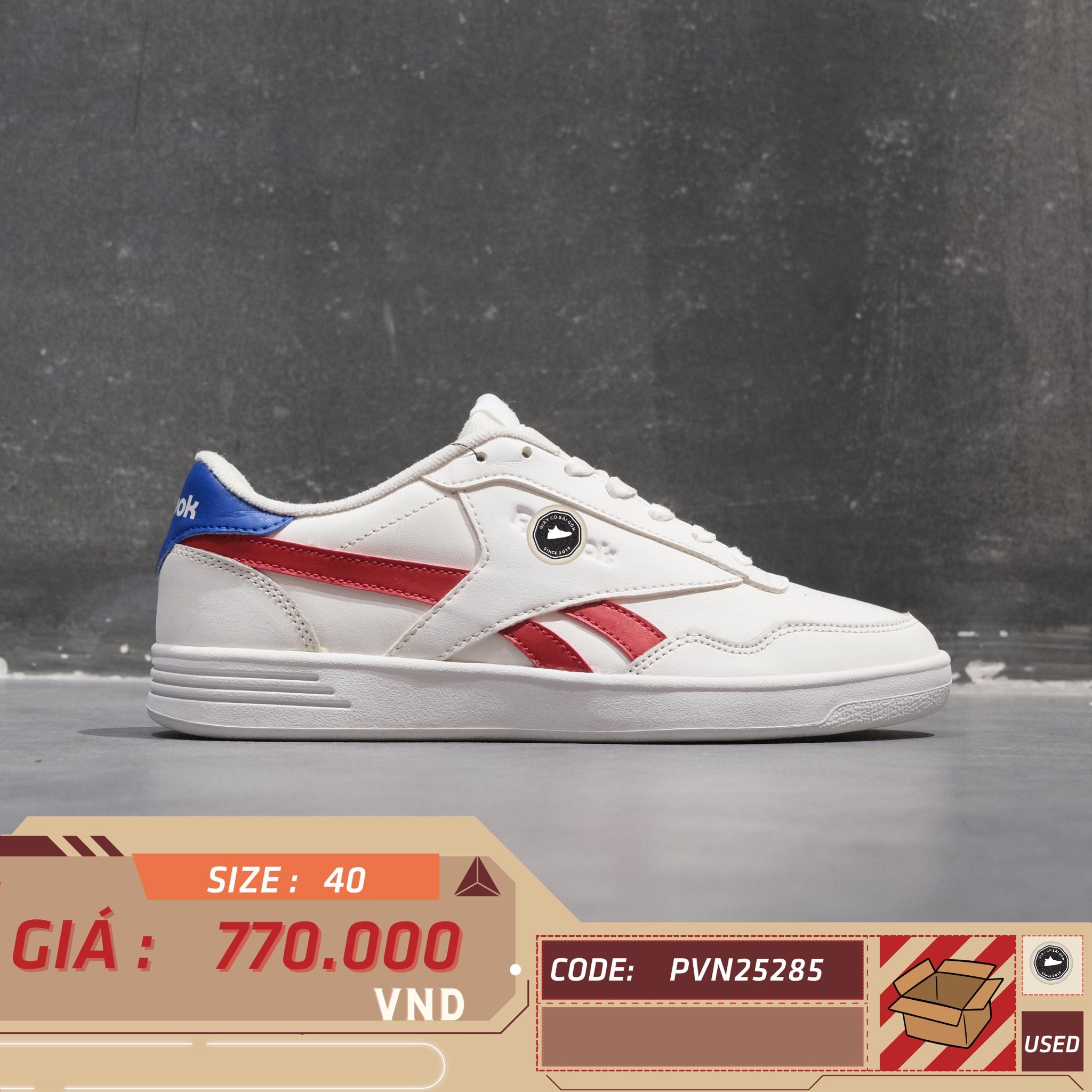 Giày Pickleball Reebok Royal Complete 3.0 Low - CN7342 - Size 40 - GIÀY 2HAND CHÍNH HÃNG PVN25285