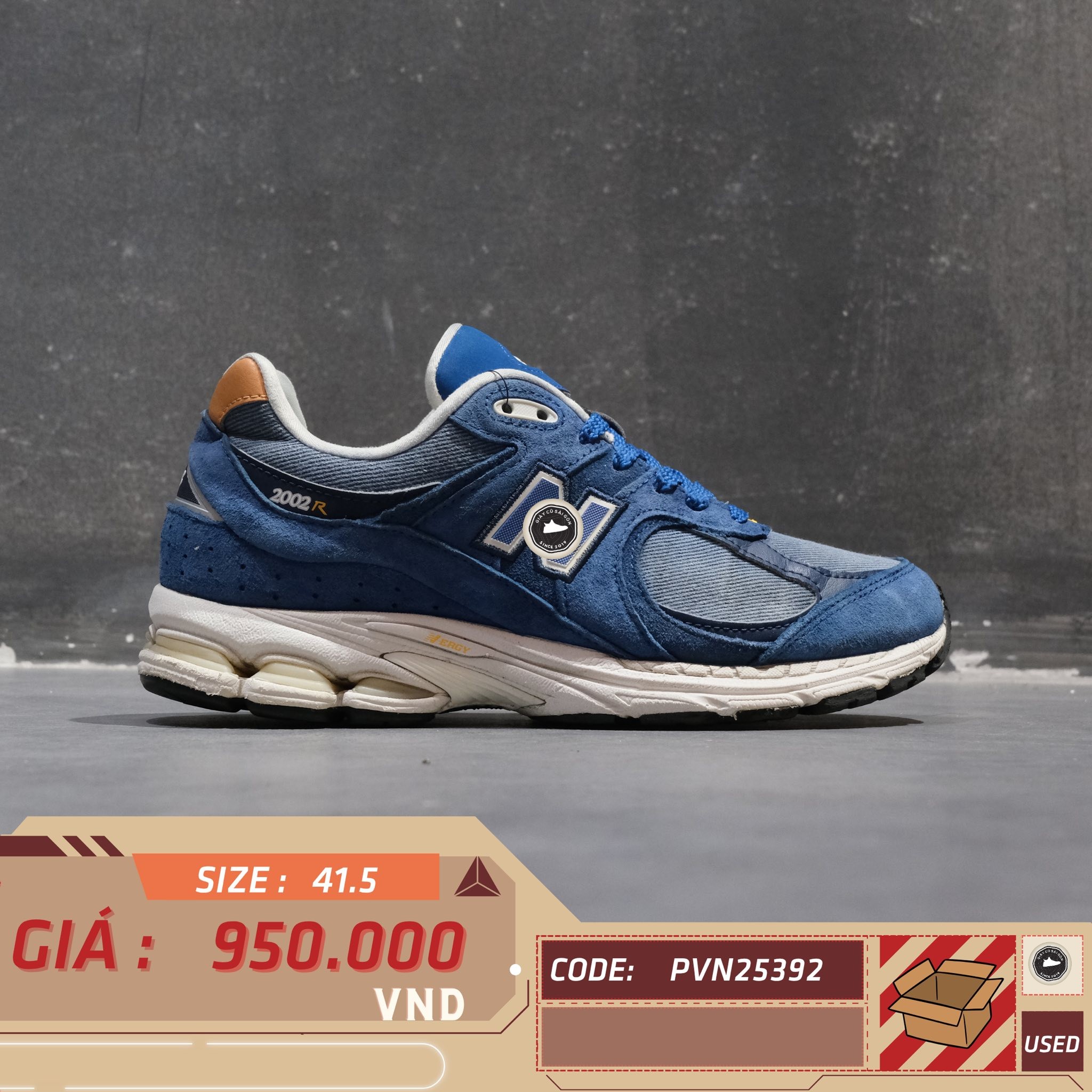 New Balance 2002R Atlantic Blue - M2002RCA - Size 41.5 - GIÀY 2HAND CHÍNH HÃNG PVN25392
