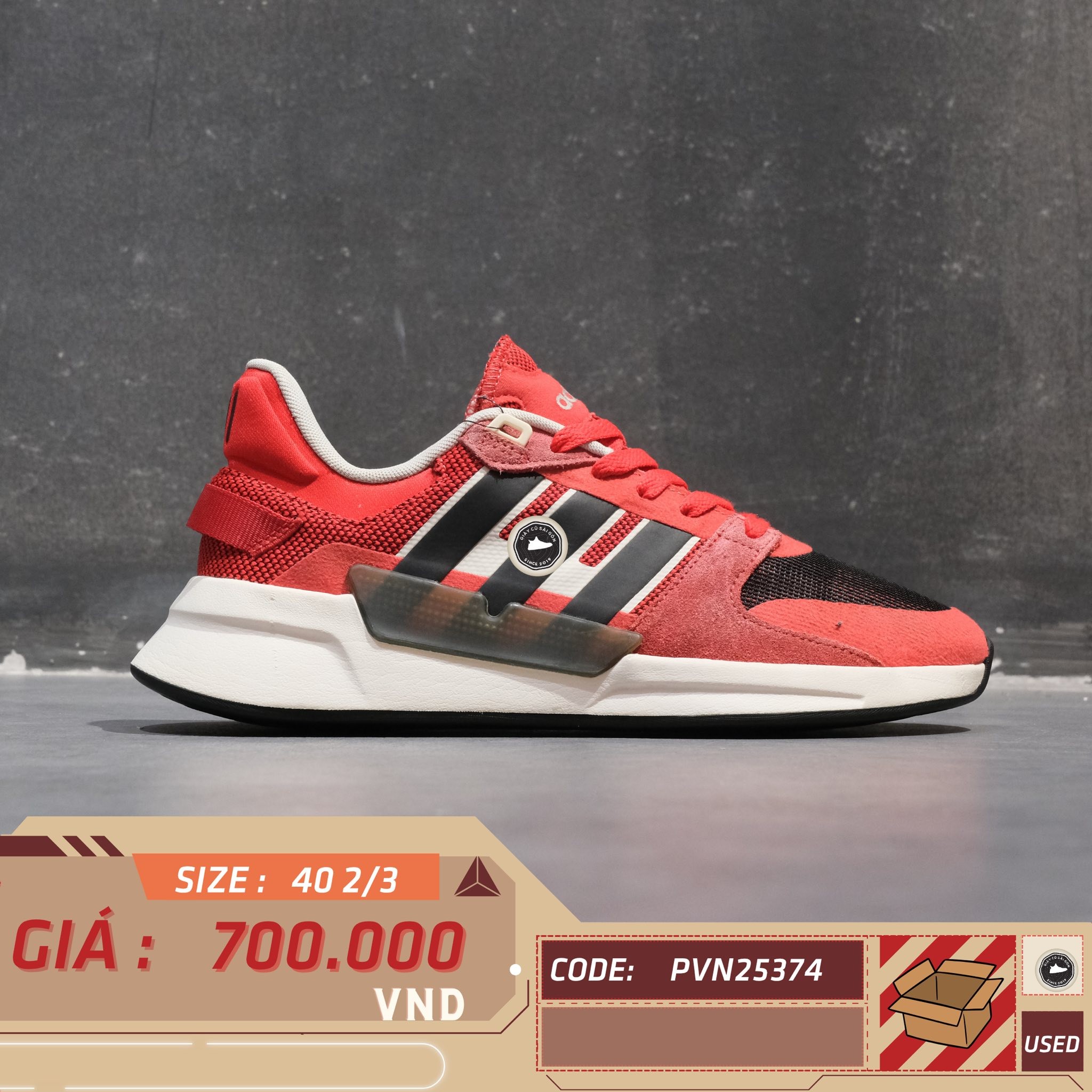 Adidas Run 90s Red - EF0585 - Size 40 2/3 - GIÀY 2HAND CHÍNH HÃNG PVN25374