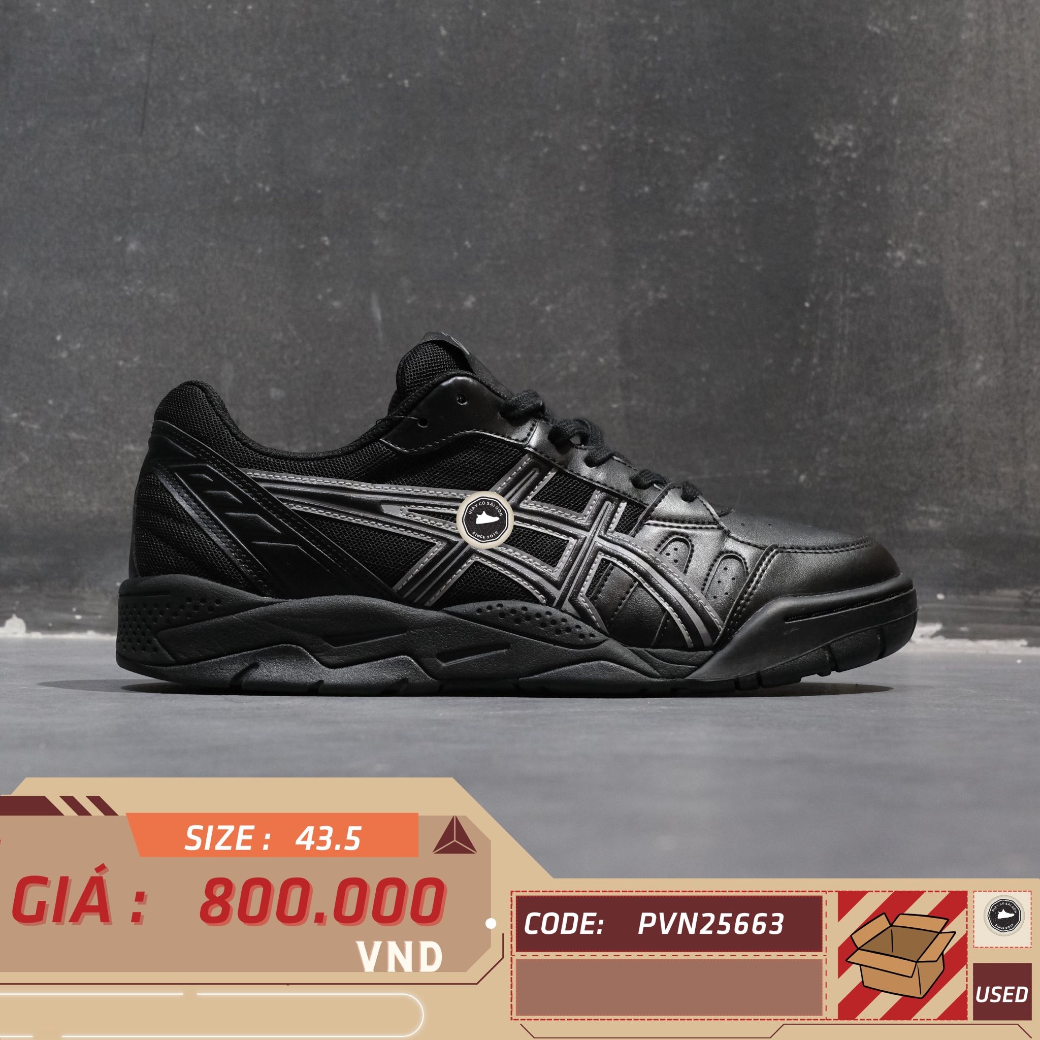 Asics Gel-Twist 'Black Pure Silver' - 1203A645 - Size 43.5 - GIÀY 2HAND CHÍNH HÃNG PVN25663