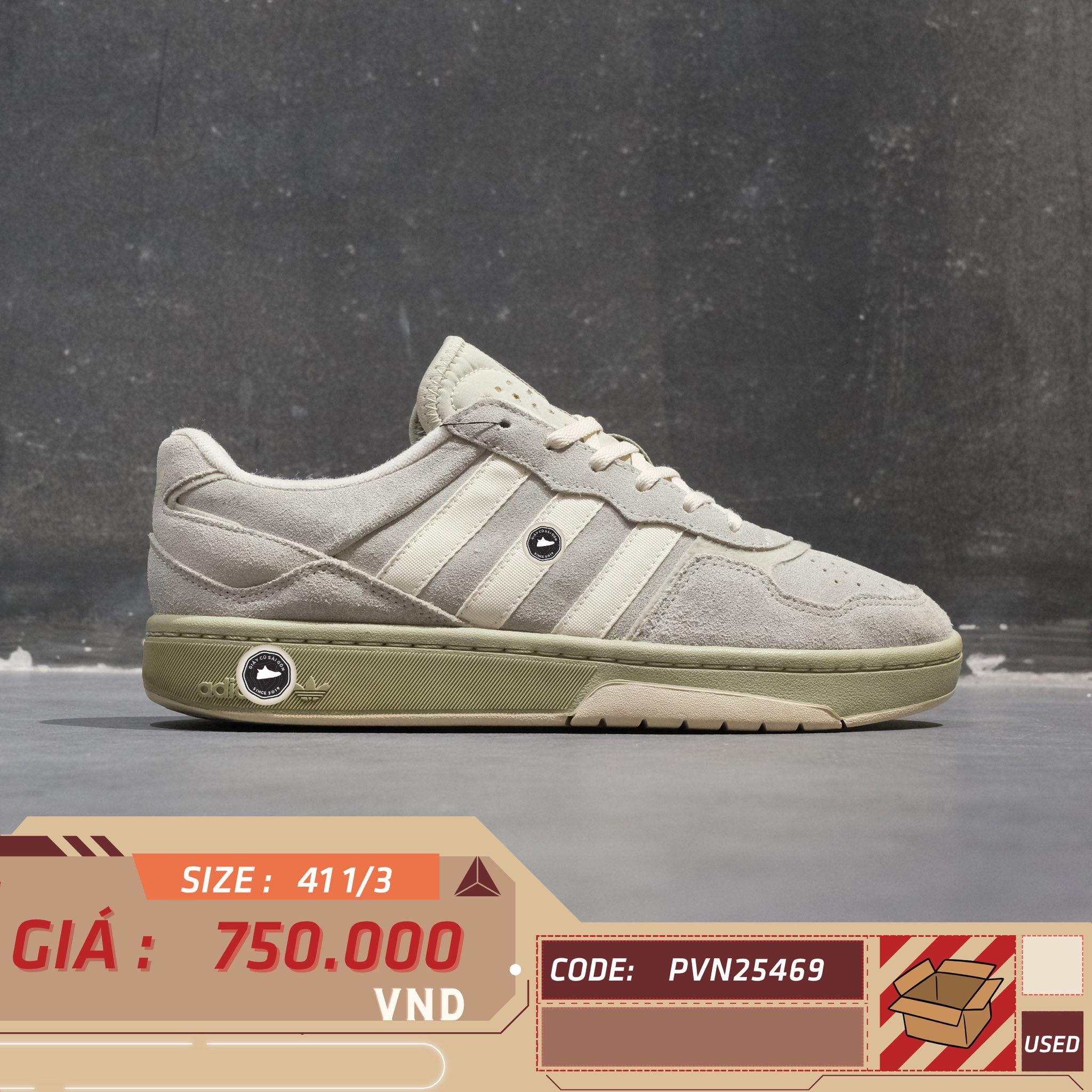 adidas Rivalry Low 86 'Silver Green' - ID6071 - Size 41 1/3 - GIÀY 2HAND CHÍNH HÃNG PVN25469