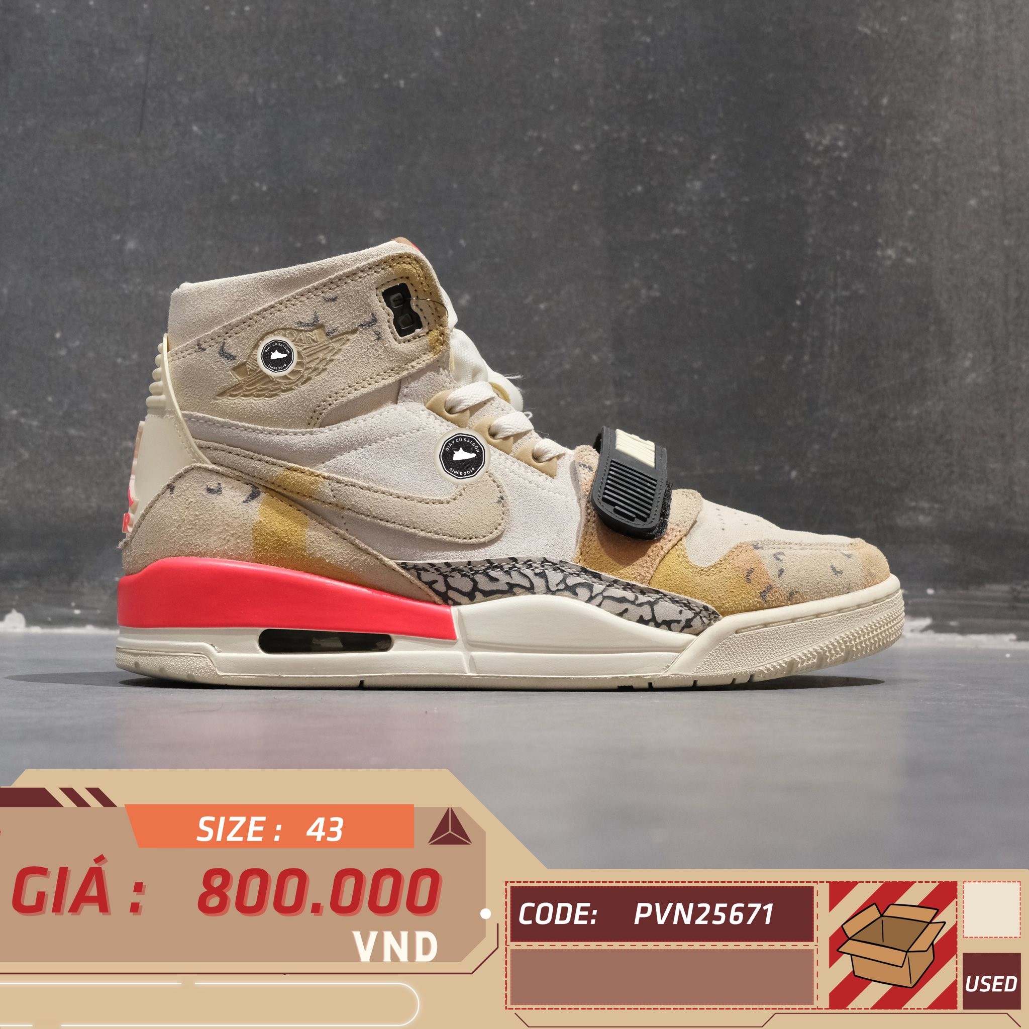 Jordan Legacy 312 Desert Camo - AV3922-126 - Size 43 - GIÀY 2HAND CHÍNH HÃNG PVN25671