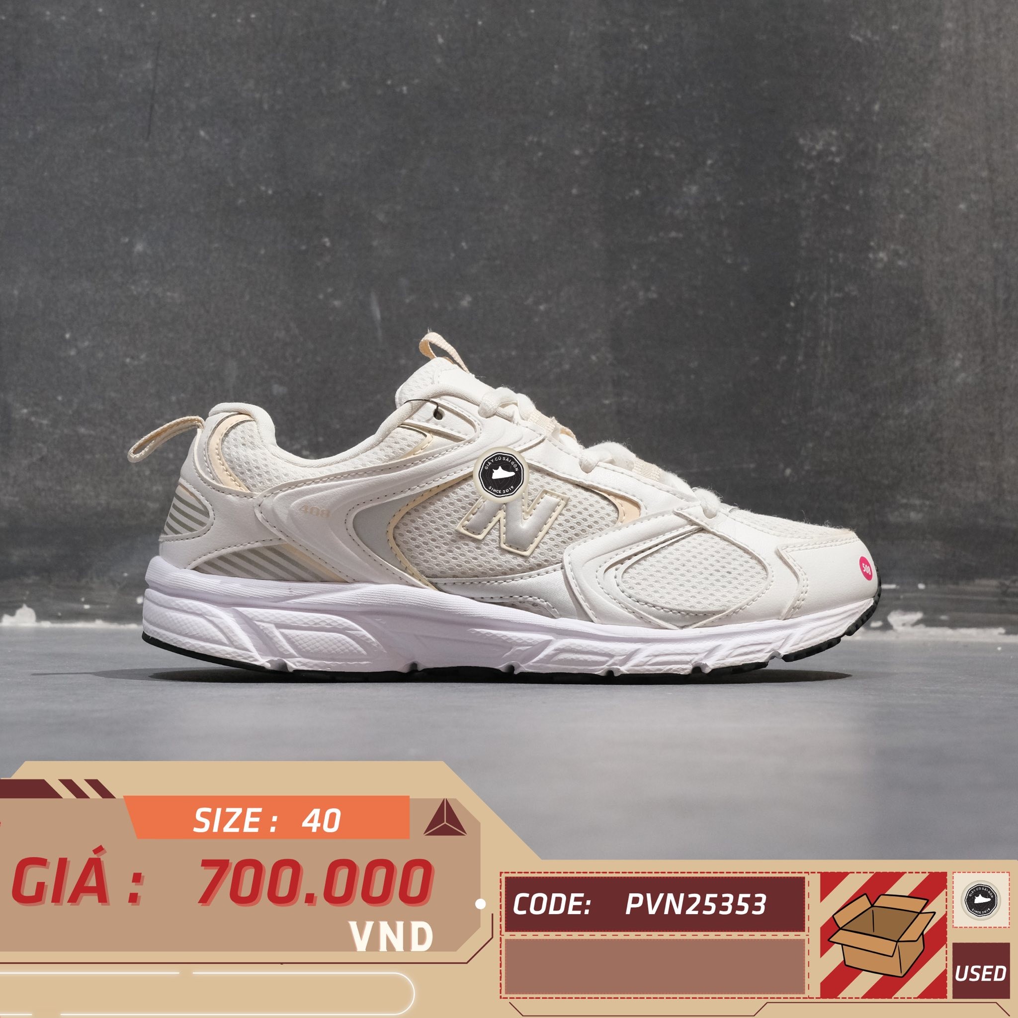 New Balance 408 'Beige' - ML408BJ - Size 40 - GIÀY 2HAND CHÍNH HÃNG PVN25353