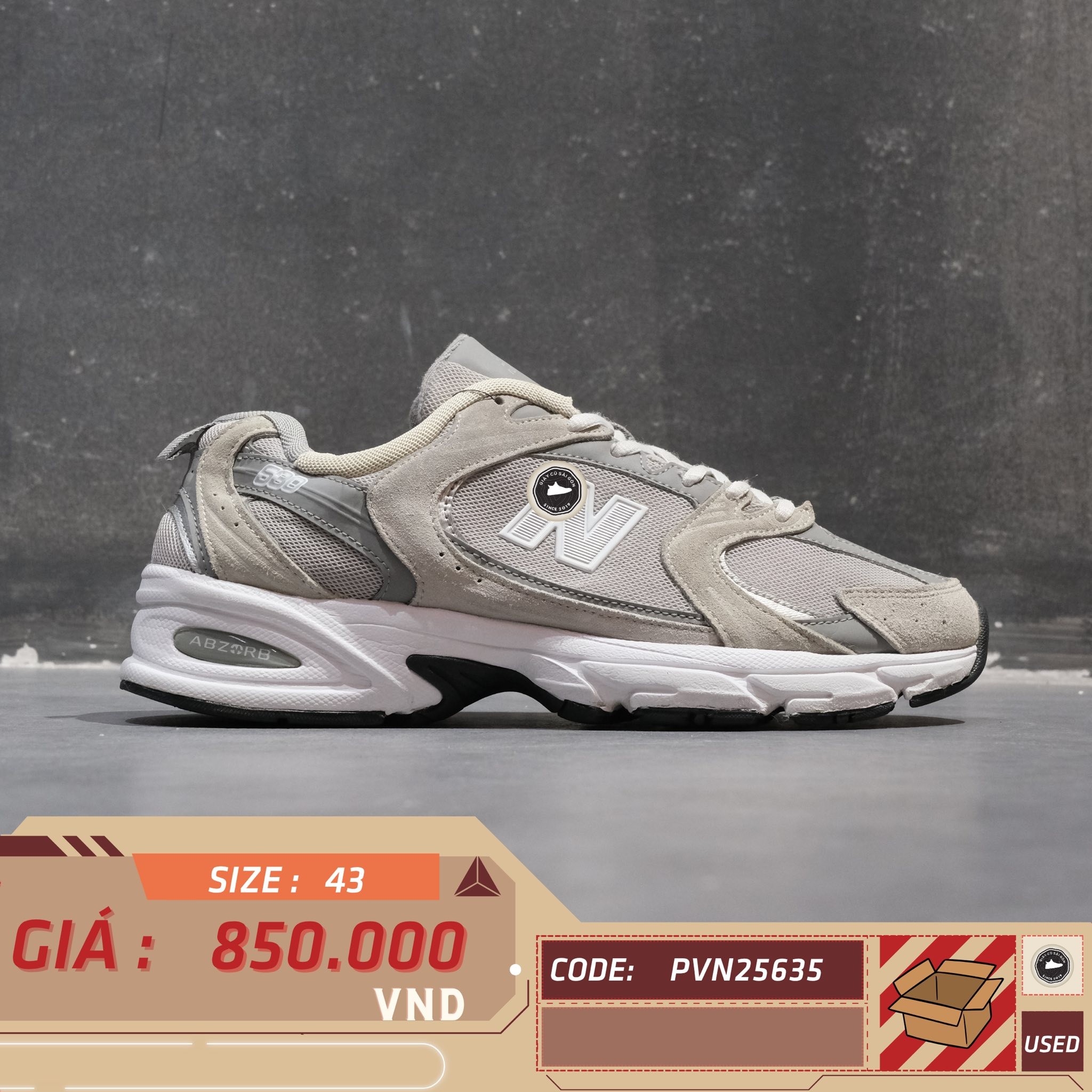 New Balance 530 Raincloud - MR530CK - Size 43 - GIÀY 2HAND CHÍNH HÃNG PVN25635