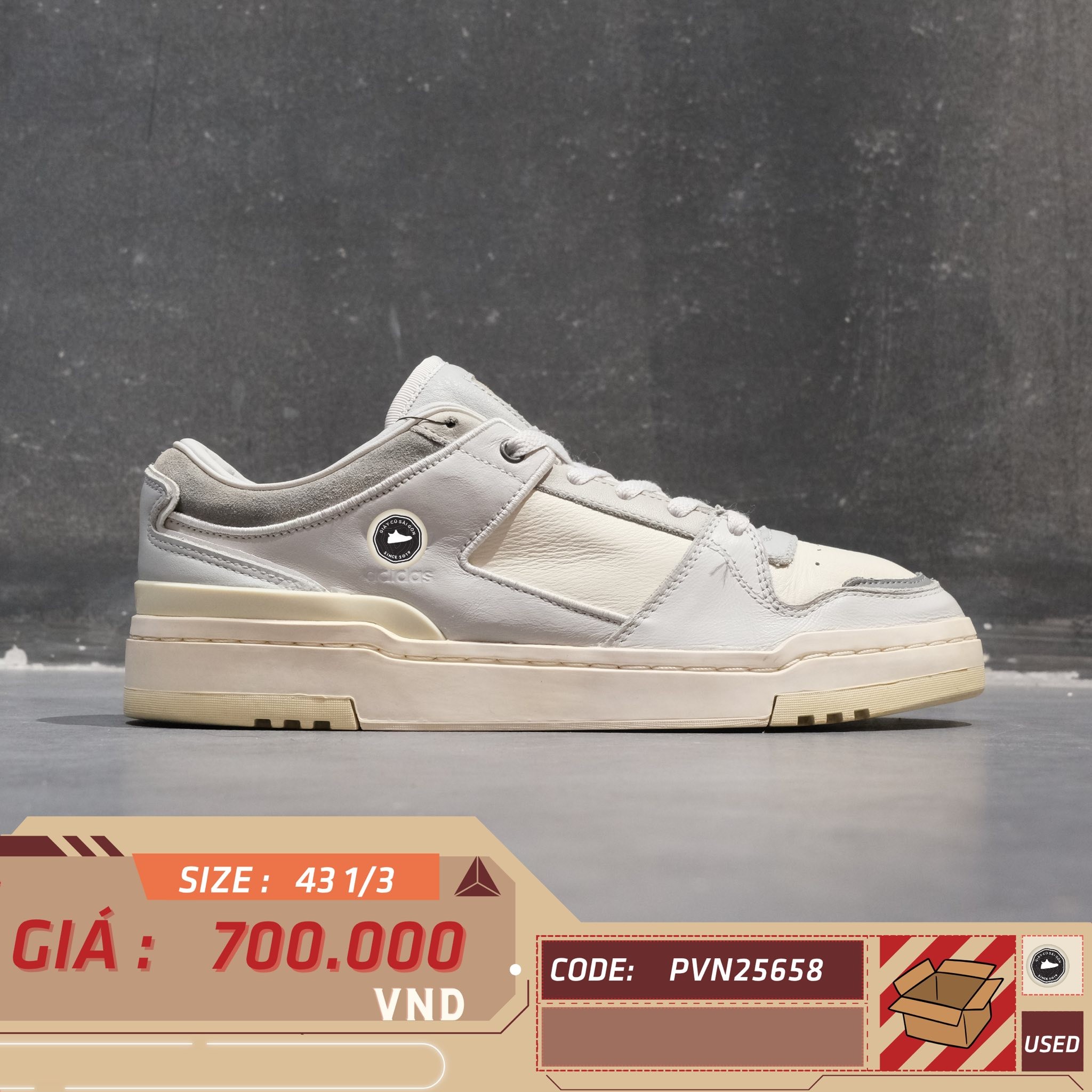 Adidas Forum Luxe Low 'Cloud White Grey' - GX2157 - Size 43 1/3 - GIÀY 2HAND CHÍNH HÃNG PVN25658