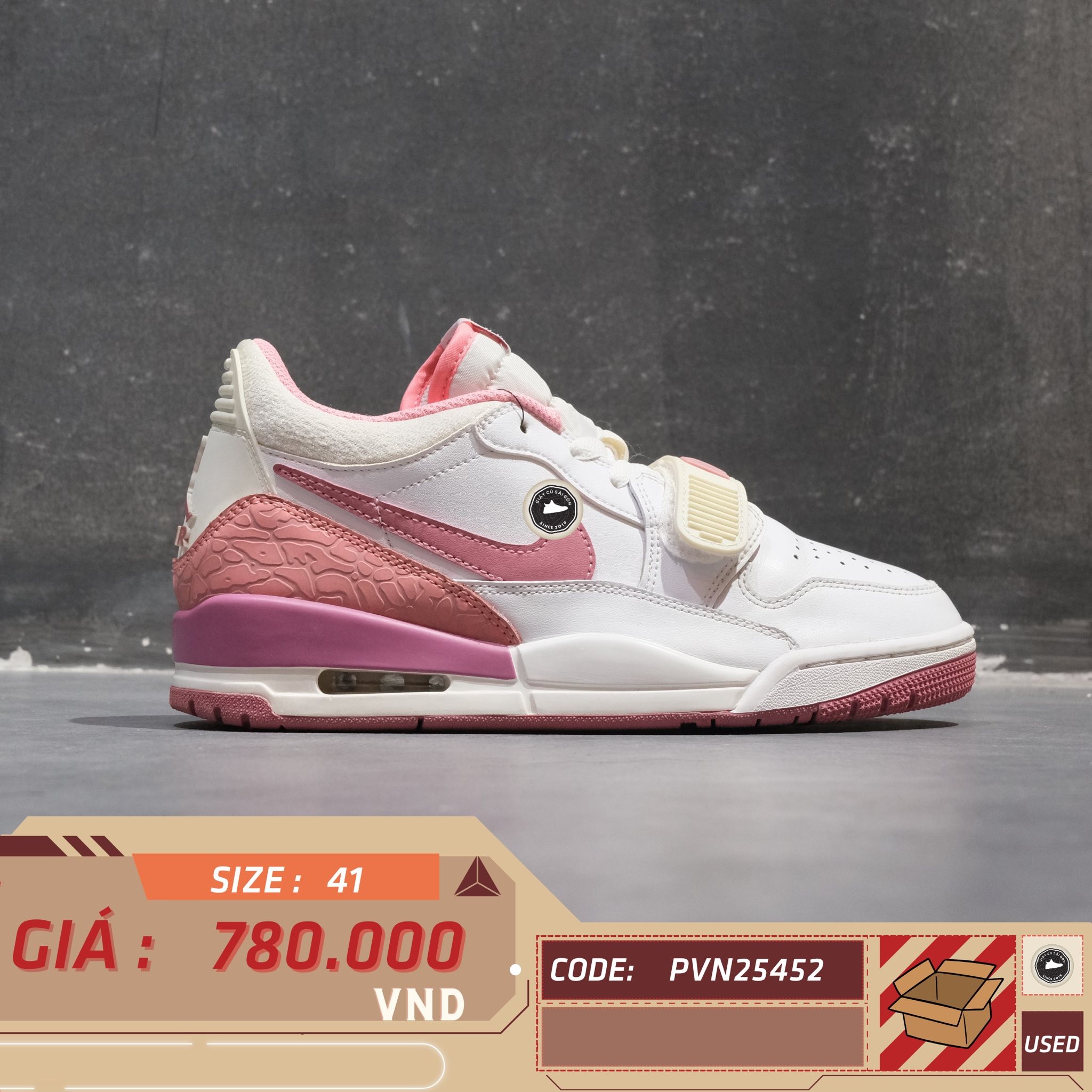 Jordan Legacy 312 Low Desert Berry - FN3407-161 - Size 41 - GIÀY 2HAND CHÍNH HÃNG PVN25452