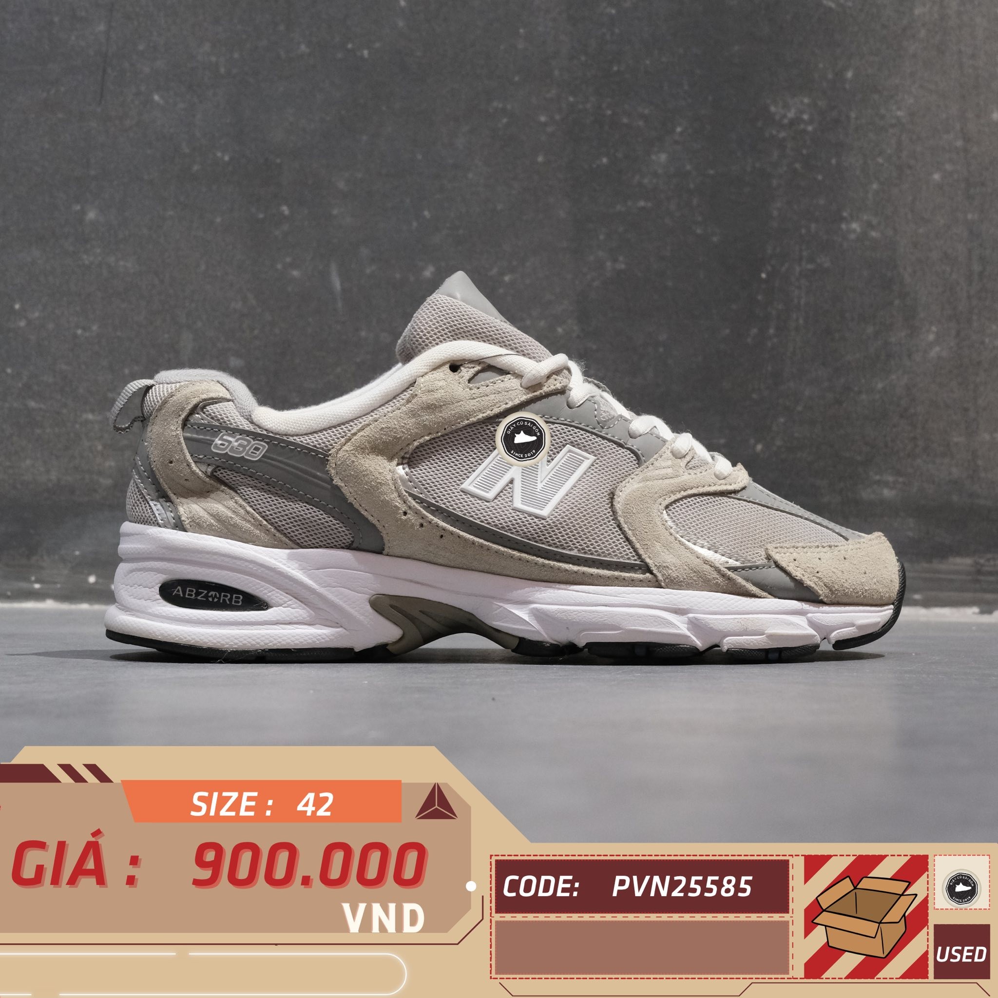New Balance 530 Raincloud Shadow Grey - MR530CK - Size 42 - GIÀY 2HAND CHÍNH HÃNG PVN25585