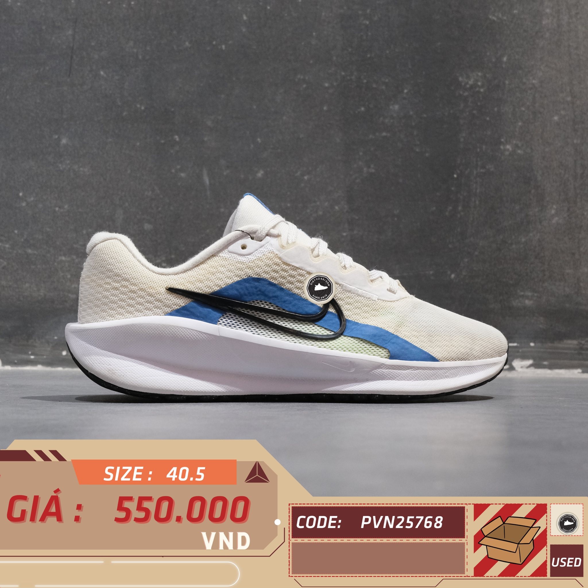 Nike Quest 6 White Photo Blue - FD6454-103 - Size 40.5 - GIÀY 2HAND CHÍNH HÃNG PVN25768
