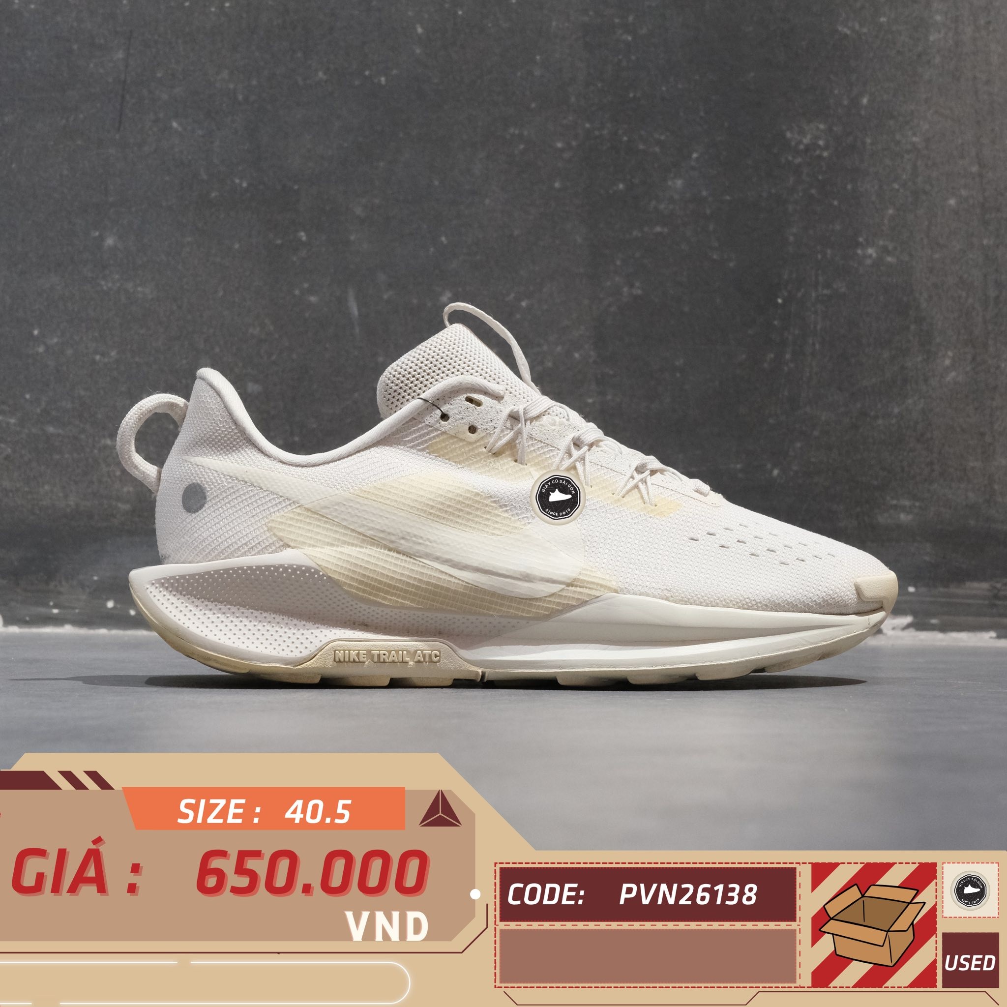 Nike Pegasus Trail 5 Summit White - DV3864-101 - Size 40.5 - GIÀY 2HAND CHÍNH HÃNG PVN26138