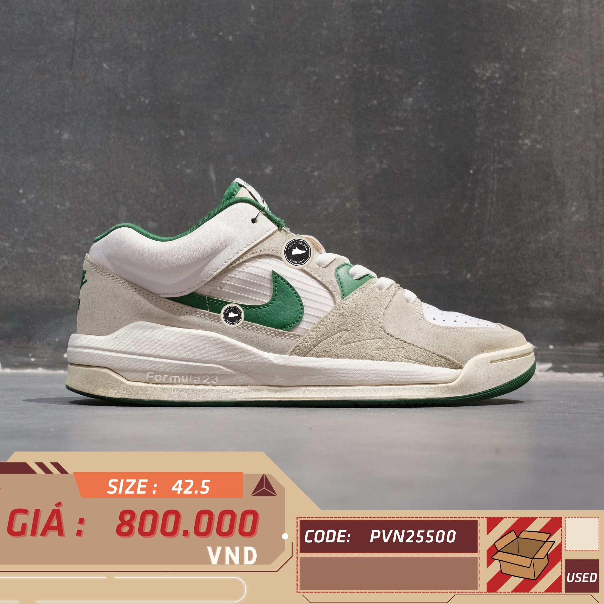 Jordan Stadium 90 White Clover Green - DX4397-103 - Size 42.5 - GIÀY 2HAND CHÍNH HÃNG PVN25500