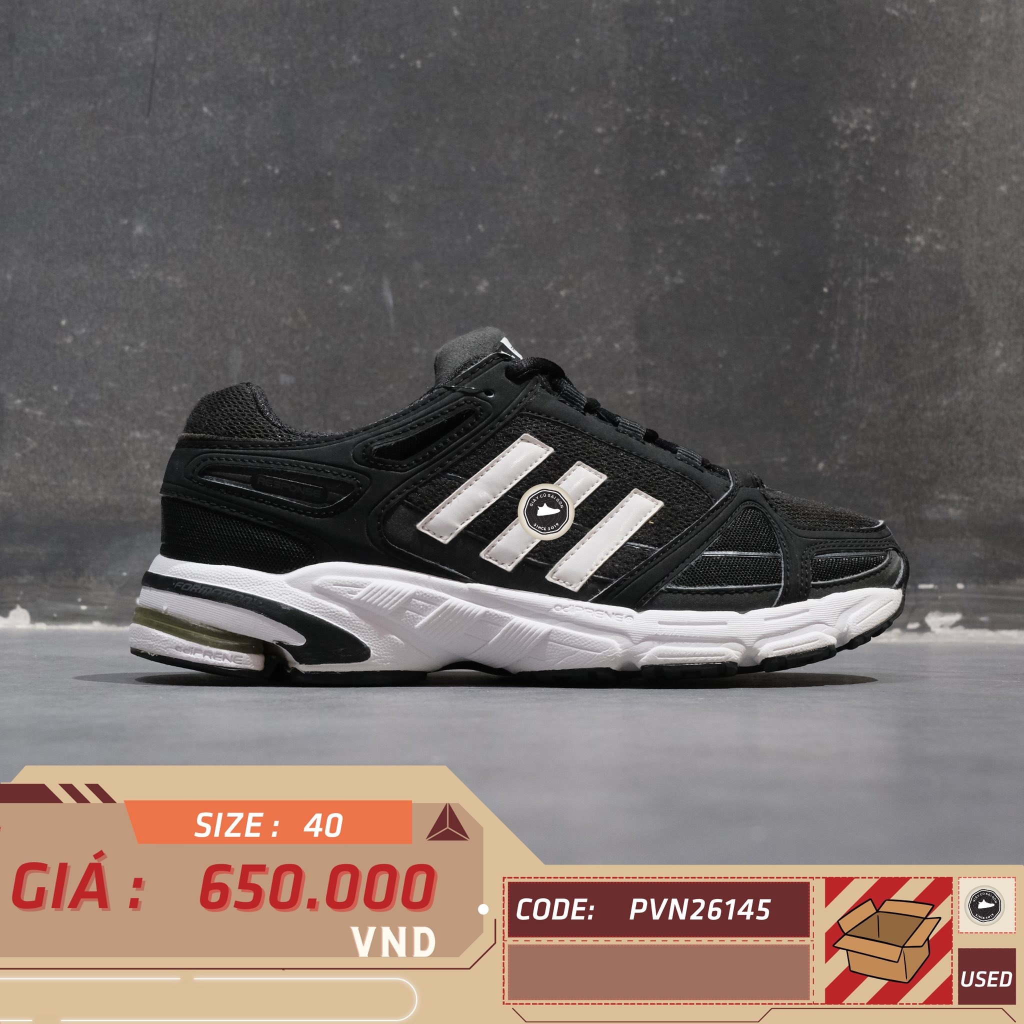 Adidas Response CL Core Black Cloud White - FW7767 - Size 40 - GIÀY 2HAND CHÍNH HÃNG PVN26145