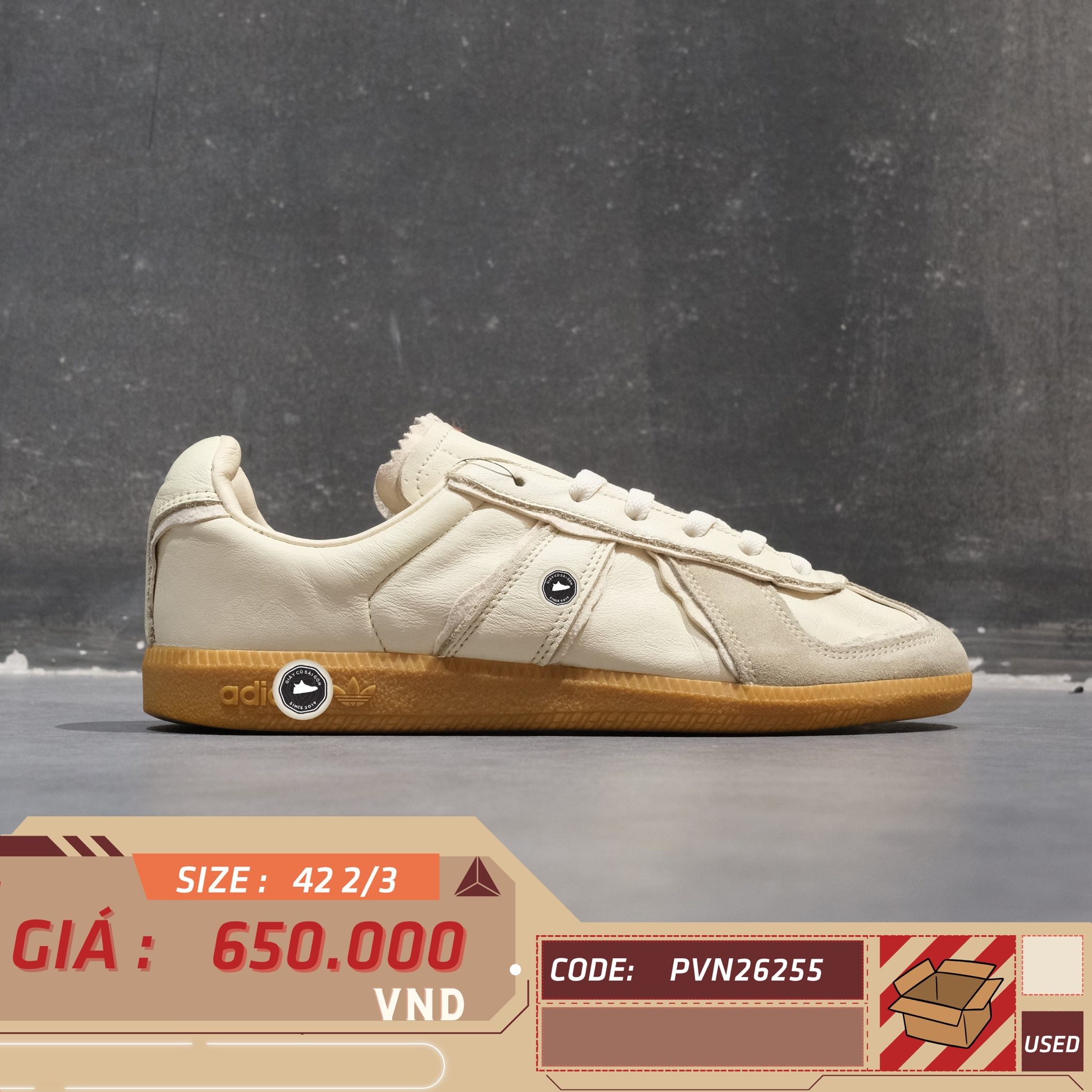 adidas BW Army Wonder White - HQ8511 - Size 42 2/3 - GIÀY 2HAND CHÍNH HÃNG PVN26255