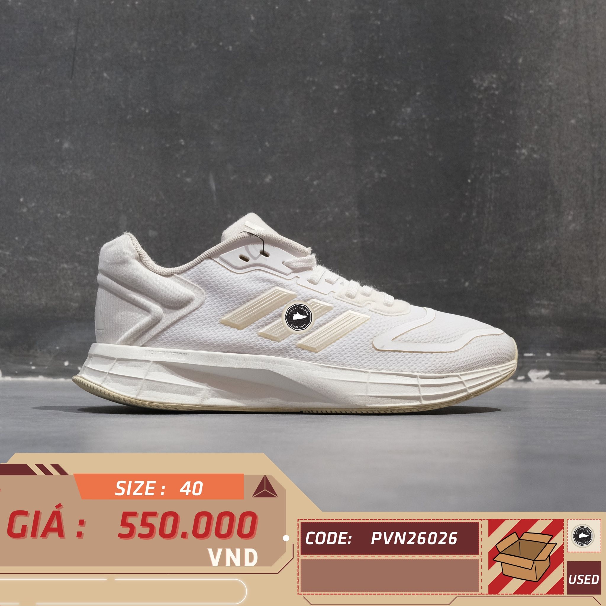 Adidas Duramo SL Cloud White - HP2388 - Size 40 - GIÀY 2HAND CHÍNH HÃNG PVN26026