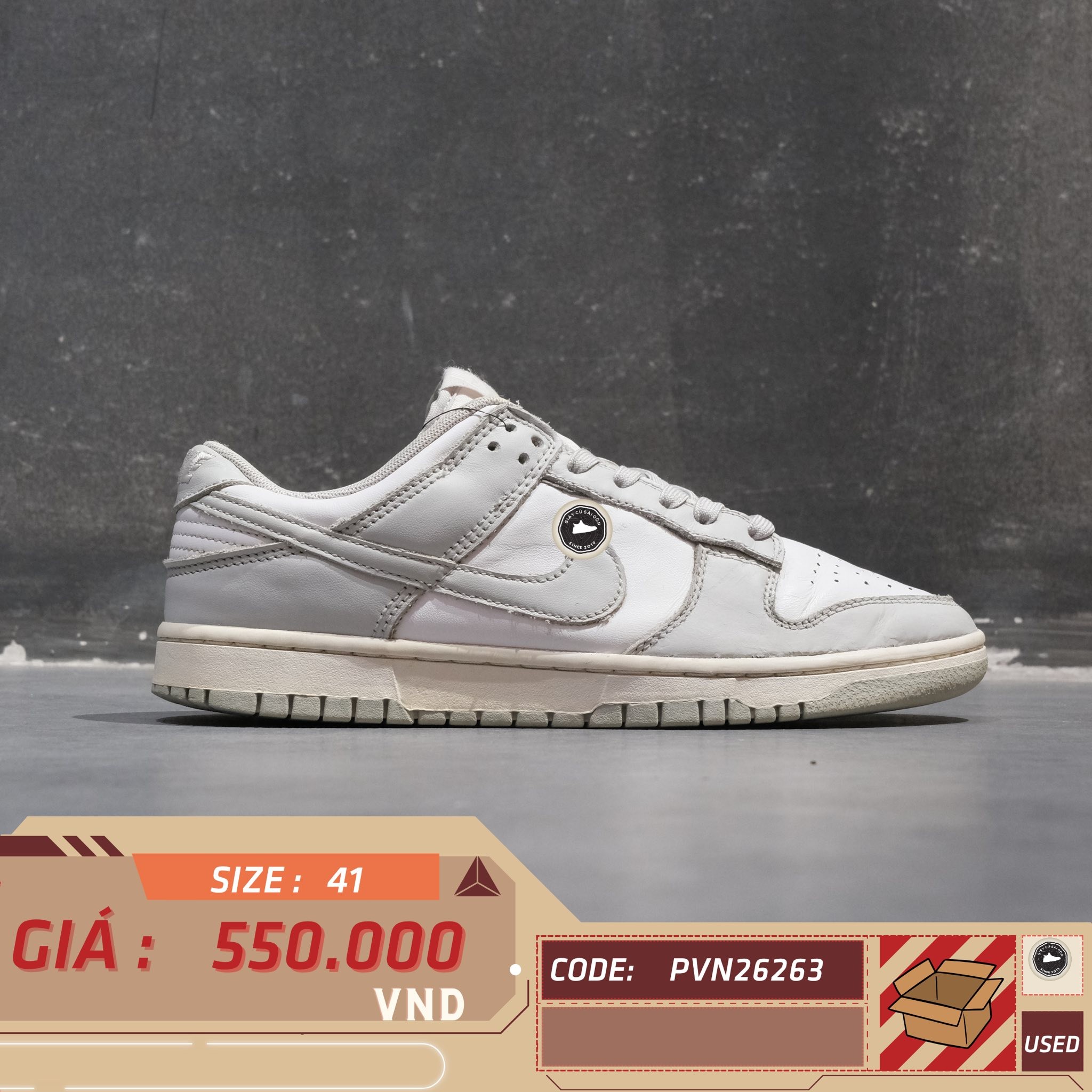 Nike Dunk Low 'Grey Fog' - DD1391-103 - Size 41 - GIÀY 2HAND CHÍNH HÃNG PVN26263