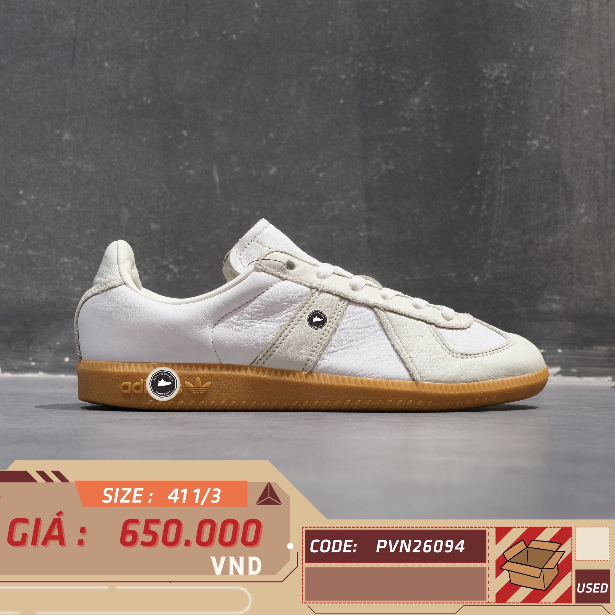 adidas BW Army Footwear White Orbit Grey - HP5515 - Size 41 1/3 - GIÀY 2HAND CHÍNH HÃNG PVN26094