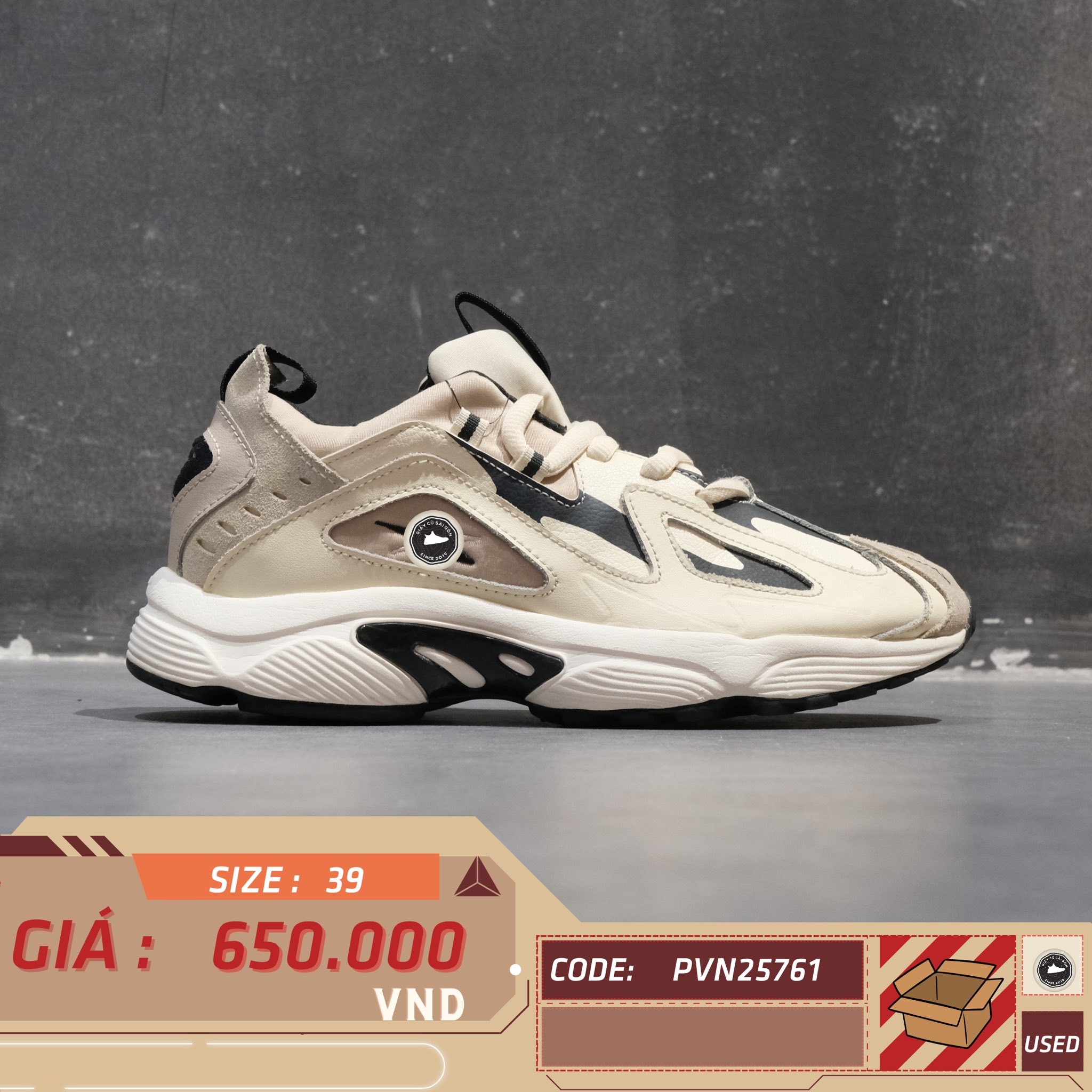 Reebok DMX Series 1200 LT Sand - DV9232 - Size 39 - GIÀY 2HAND CHÍNH HÃNG PVN25761