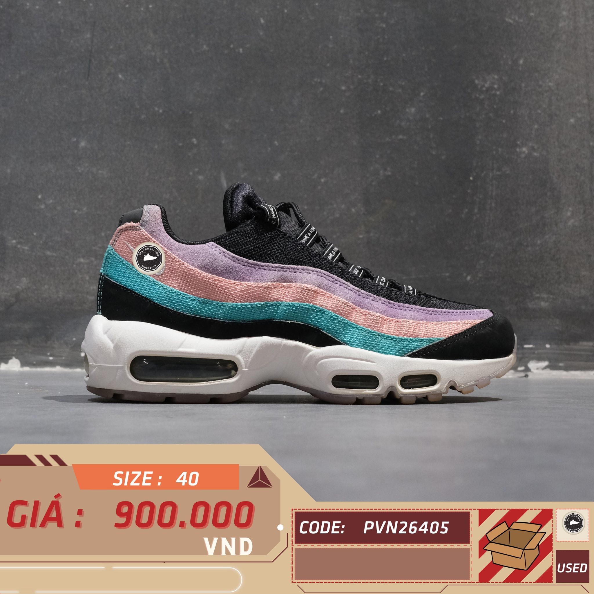 Nike Air Max 95 'Have A Nike Day' - BQ9131-001 - Size 40 - GIÀY 2HAND CHÍNH HÃNG PVN26405