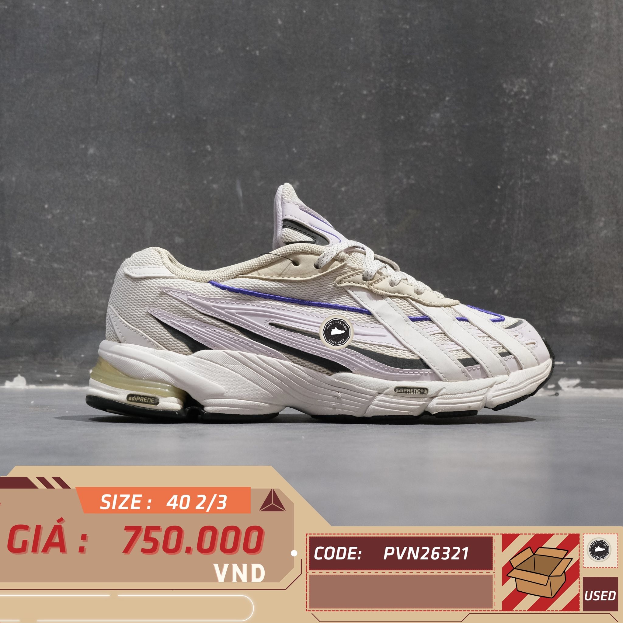 Adidas Orketro Crystal White Purple - GZ9694 - Size 40 2/3 - GIÀY 2HAND CHÍNH HÃNG PVN26321