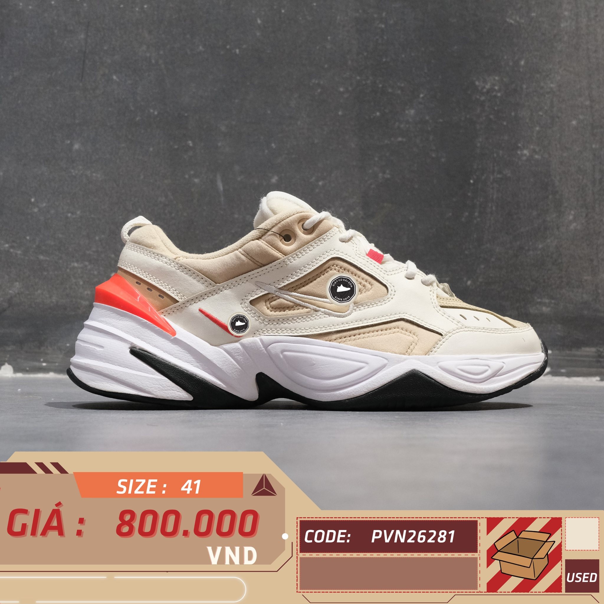 Nike M2K Tekno Phantom Red Orbit - AV4789-102 - Size 41 - GIÀY 2HAND CHÍNH HÃNG PVN26281