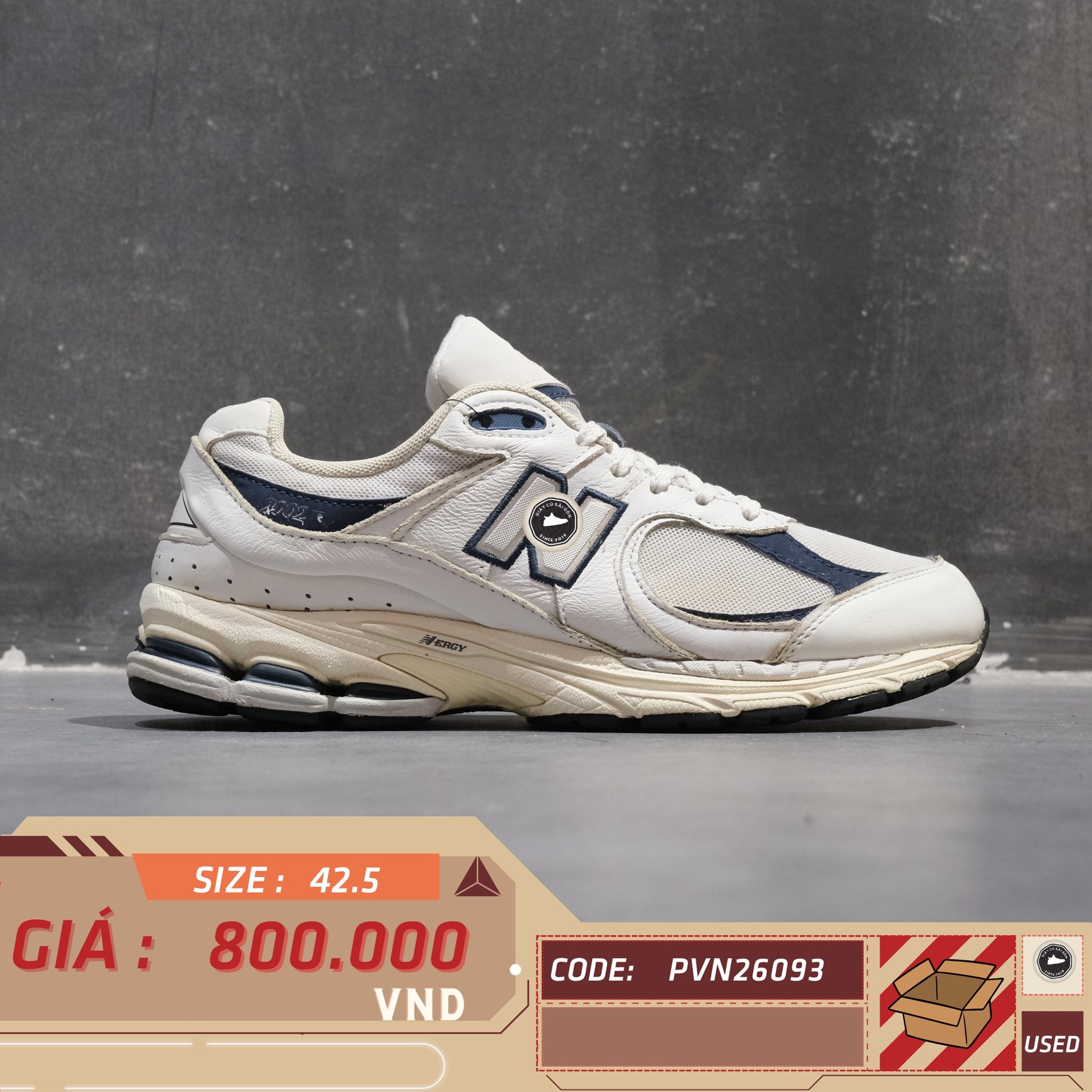 New Balance 2002R 'White Natural Indigo' - M2002RHQ - Size 42.5 - GIÀY 2HAND CHÍNH HÃNG PVN26093