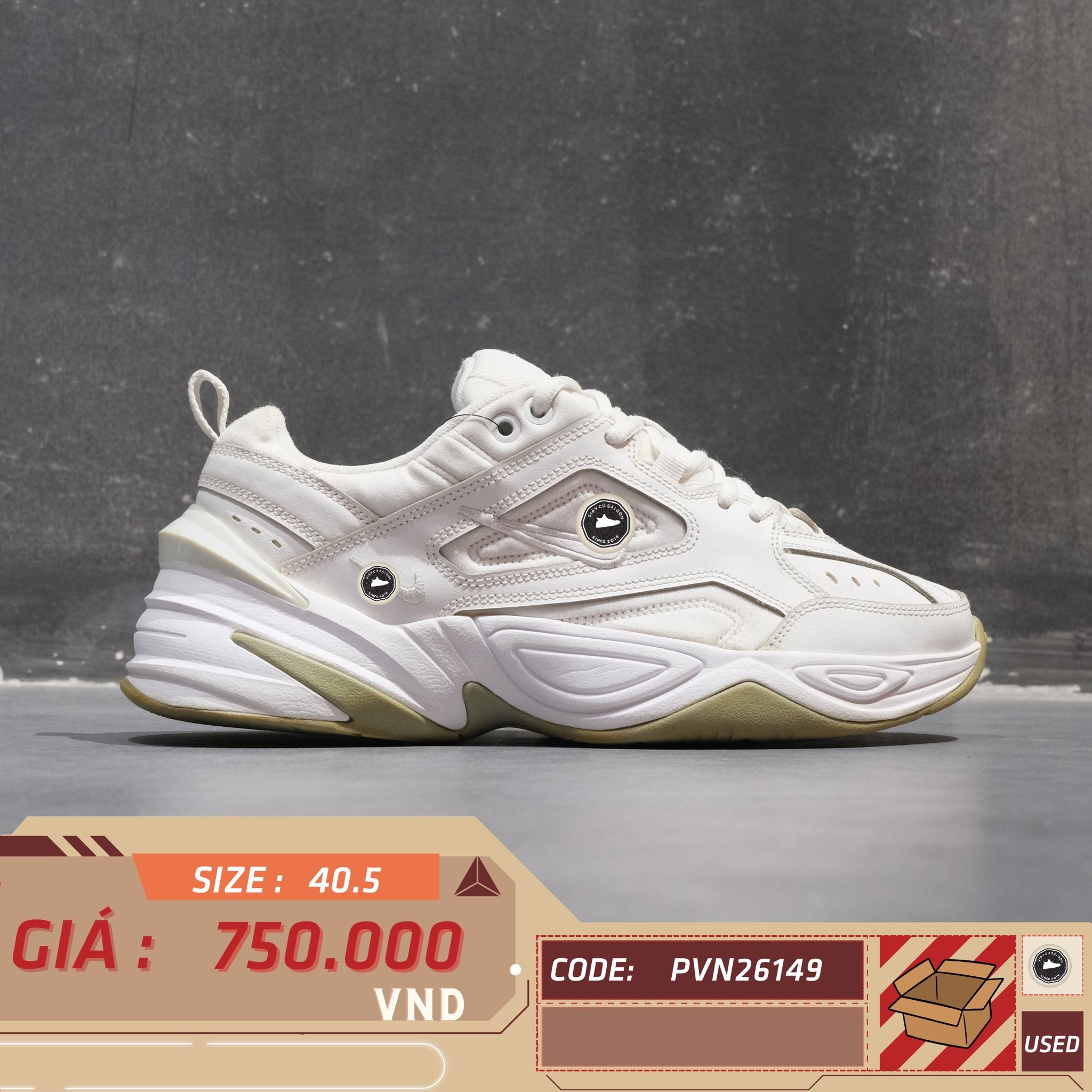 Nike M2K Tekno 'White Pure Platinum' - AV4789-101 - Size 40.5 - GIÀY 2HAND CHÍNH HÃNG PVN26149