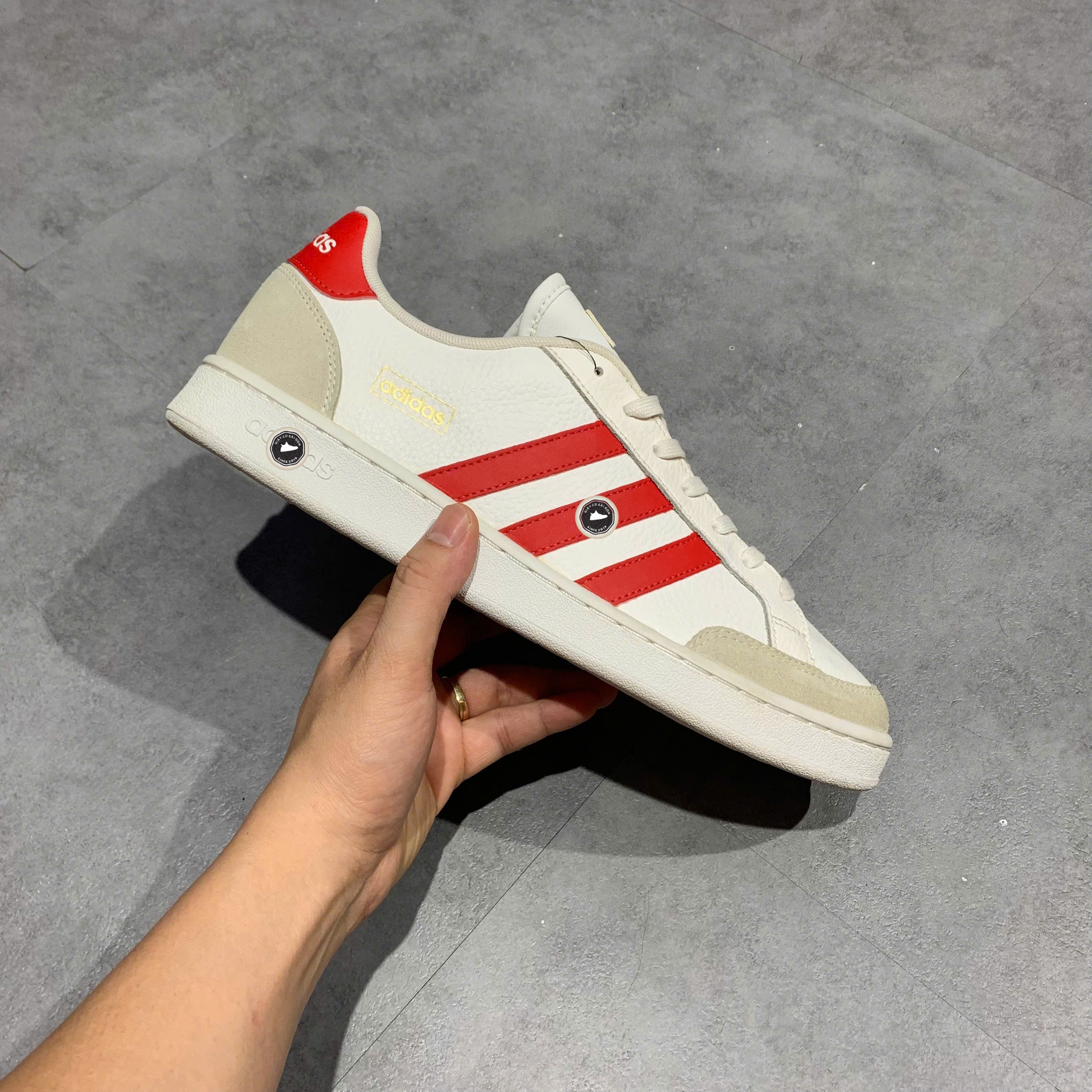 Adidas Grand Court SE White Scarlet - FY8169 - Size 45 1/3 - GIÀY 2HAND CHÍNH HÃNG PVN25743