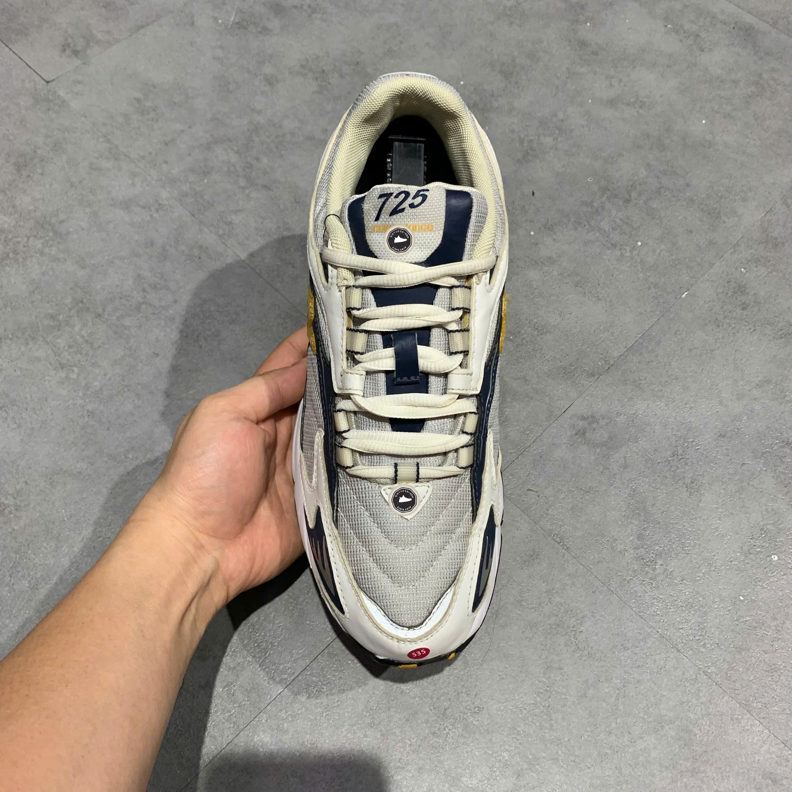 New Balance 725 White Navy Yellow - ML725A - Size 40.5 - GIÀY 2HAND CHÍNH HÃNG PVN25334