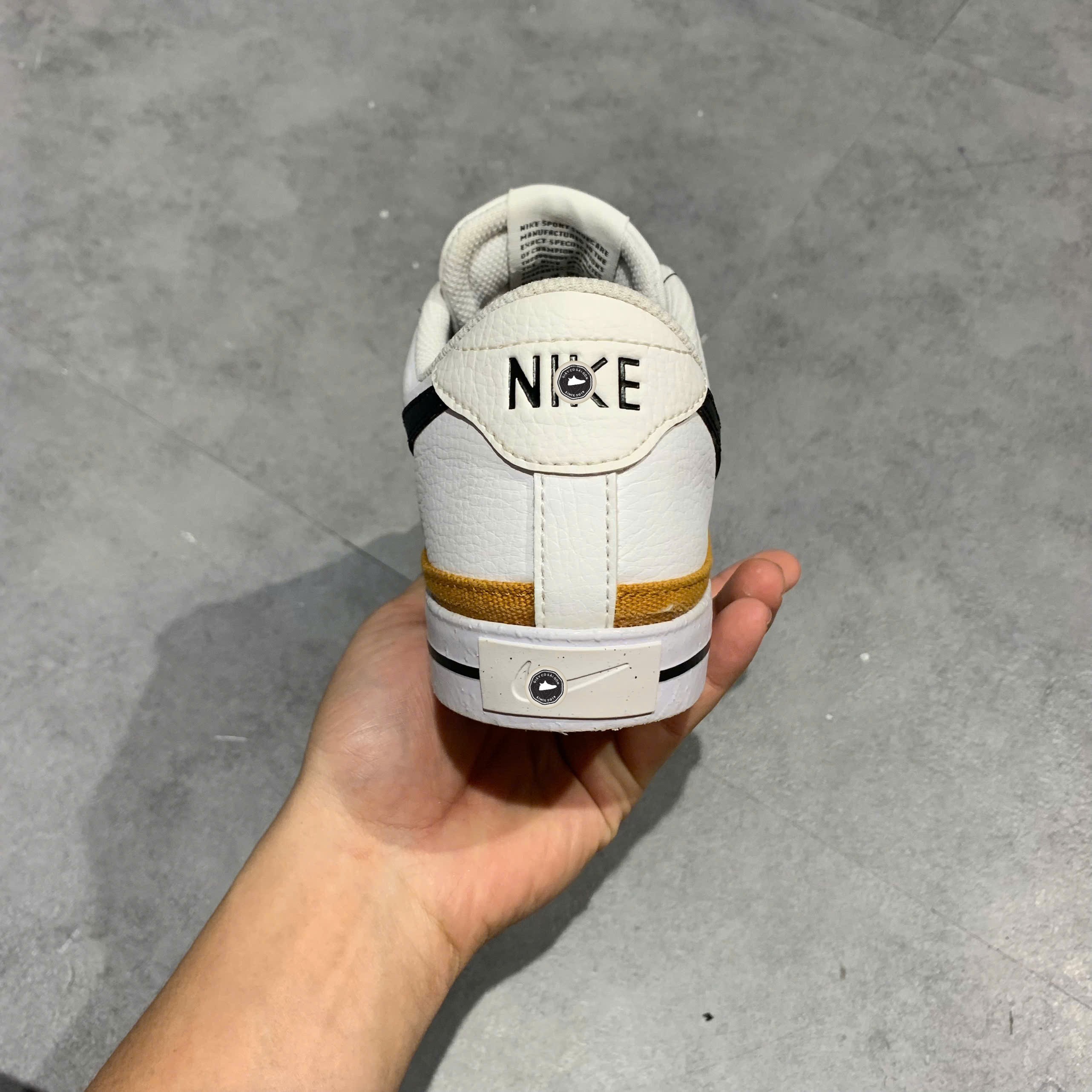 Nike Court Legacy White Black Desert Ochre - CU4150-102 - Size 41 - GIÀY 2HAND CHÍNH HÃNG PVN25458