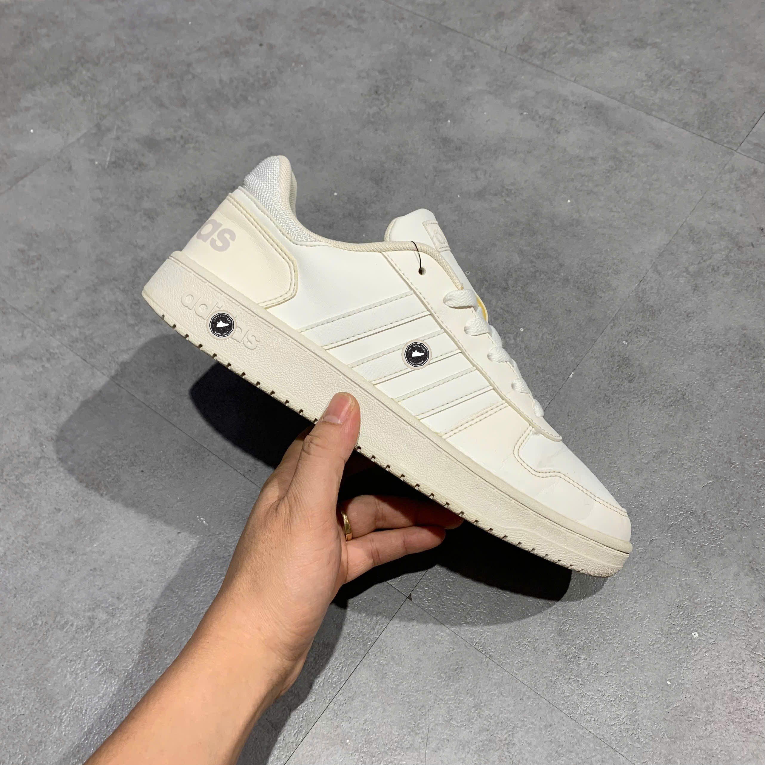 adidas Hoops 2.0 Low Cloud White - DB1085 - Size 42 - GIÀY 2HAND CHÍNH HÃNG PVN25629