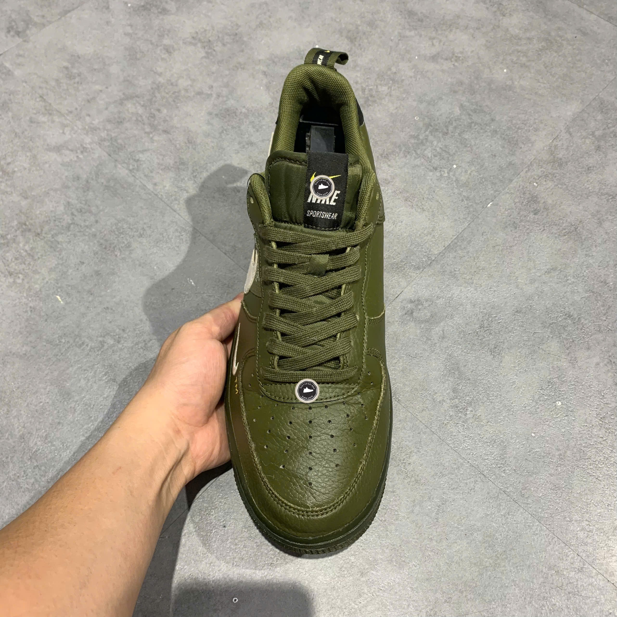 Nike Air Force 1 Low '07 LV8 Utility Olive Canvas - AJ7747-300 - Size 43 - GIÀY 2HAND CHÍNH HÃNG PVN26240