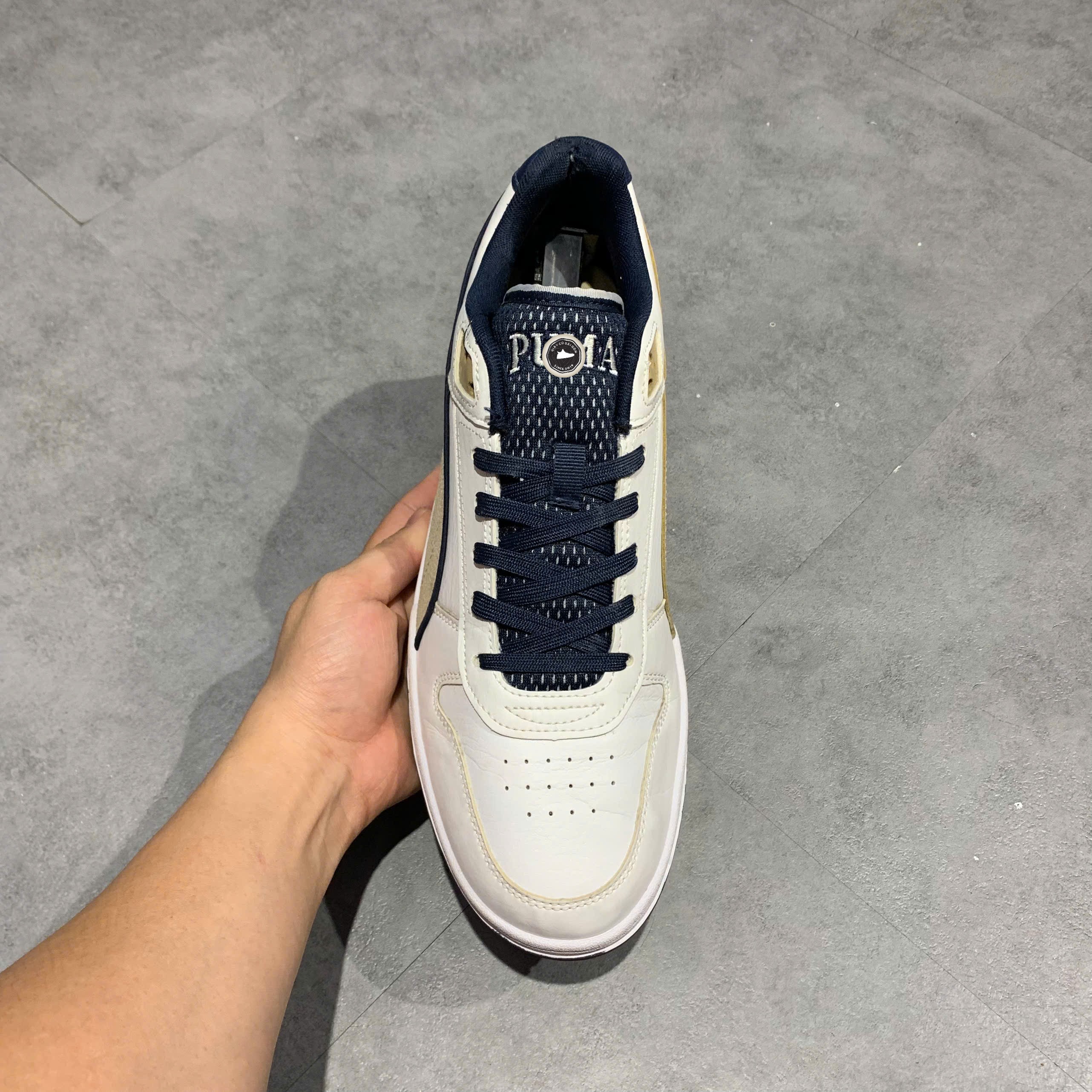Puma RBD Game Low Retro Club White Navy Tan - 395075-01 - Size 45 - GIÀY 2HAND CHÍNH HÃNG PVN25269