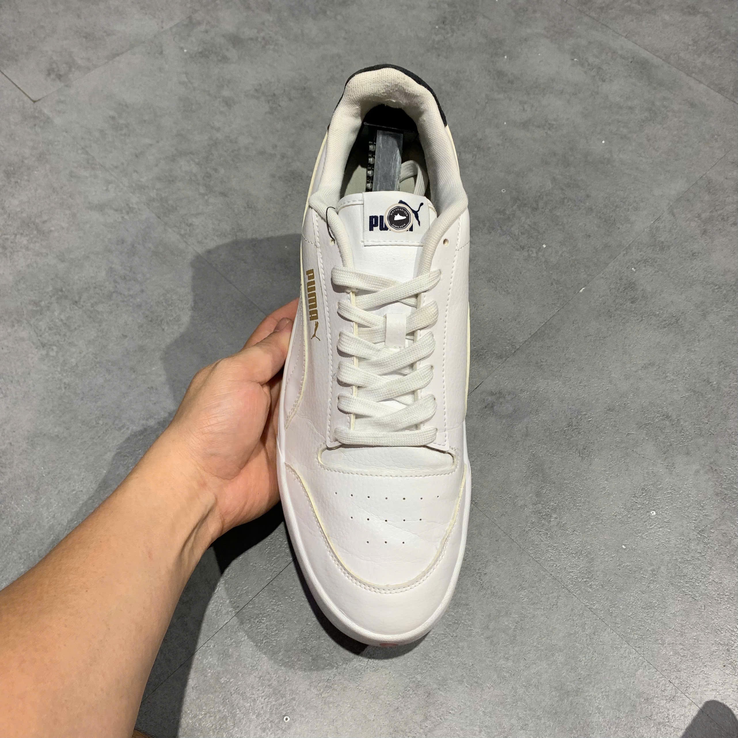 Puma Shuffle White Black Gold - 309668-01 - Size 46 - GIÀY 2HAND CHÍNH HÃNG PVN25715
