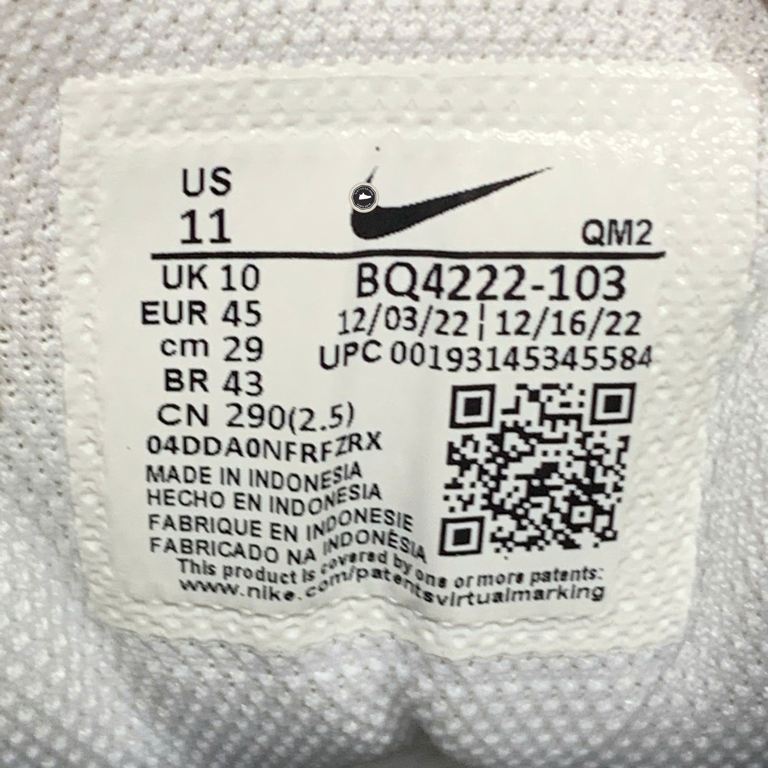 Nike Court Royale AC White Black - BQ4222-103 - Size 45 - GIÀY 2HAND CHÍNH HÃNG PVN25911