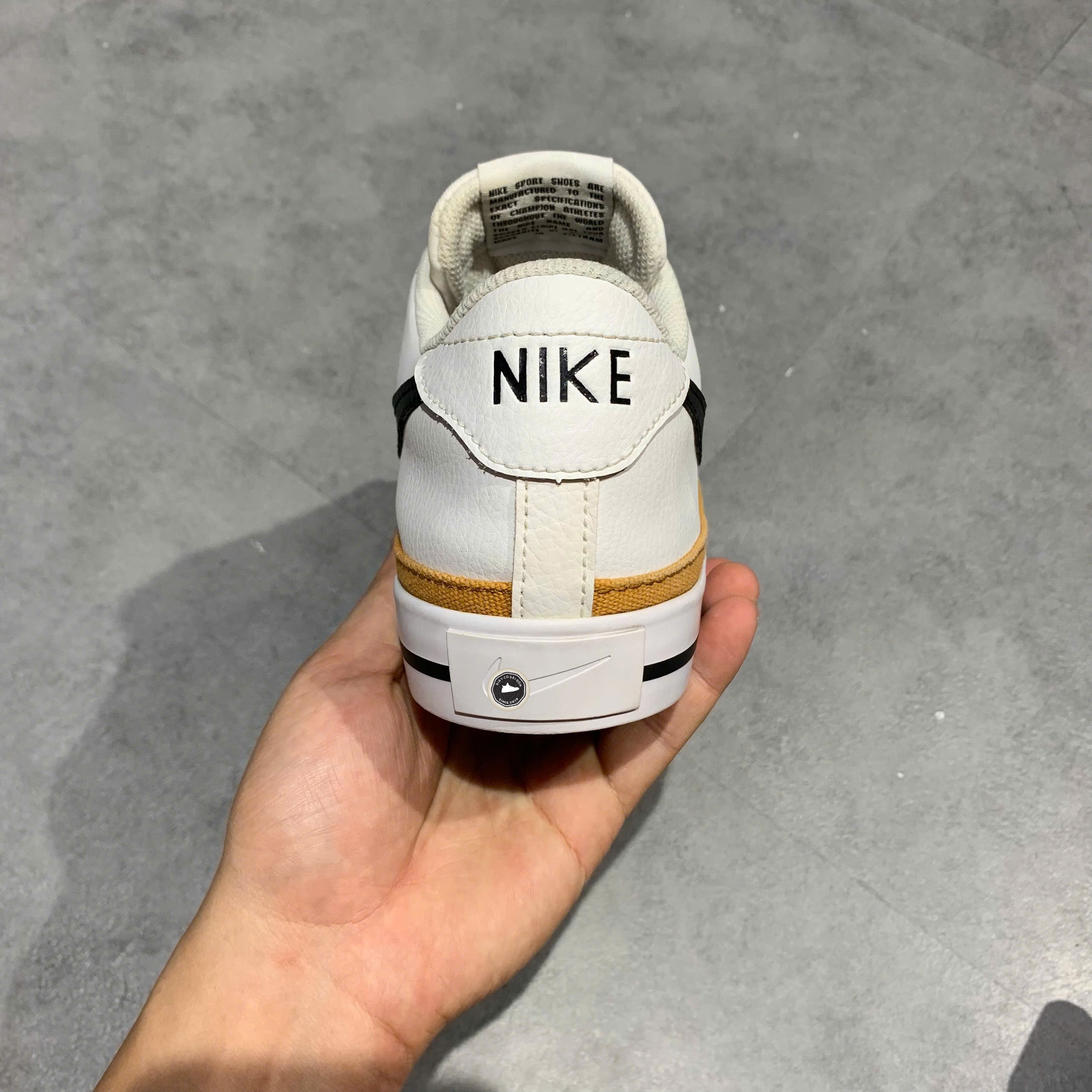 Nike Court Legacy White Black Desert Ochre - CU4150-102 - Size 44 - GIÀY 2HAND CHÍNH HÃNG PVN25703