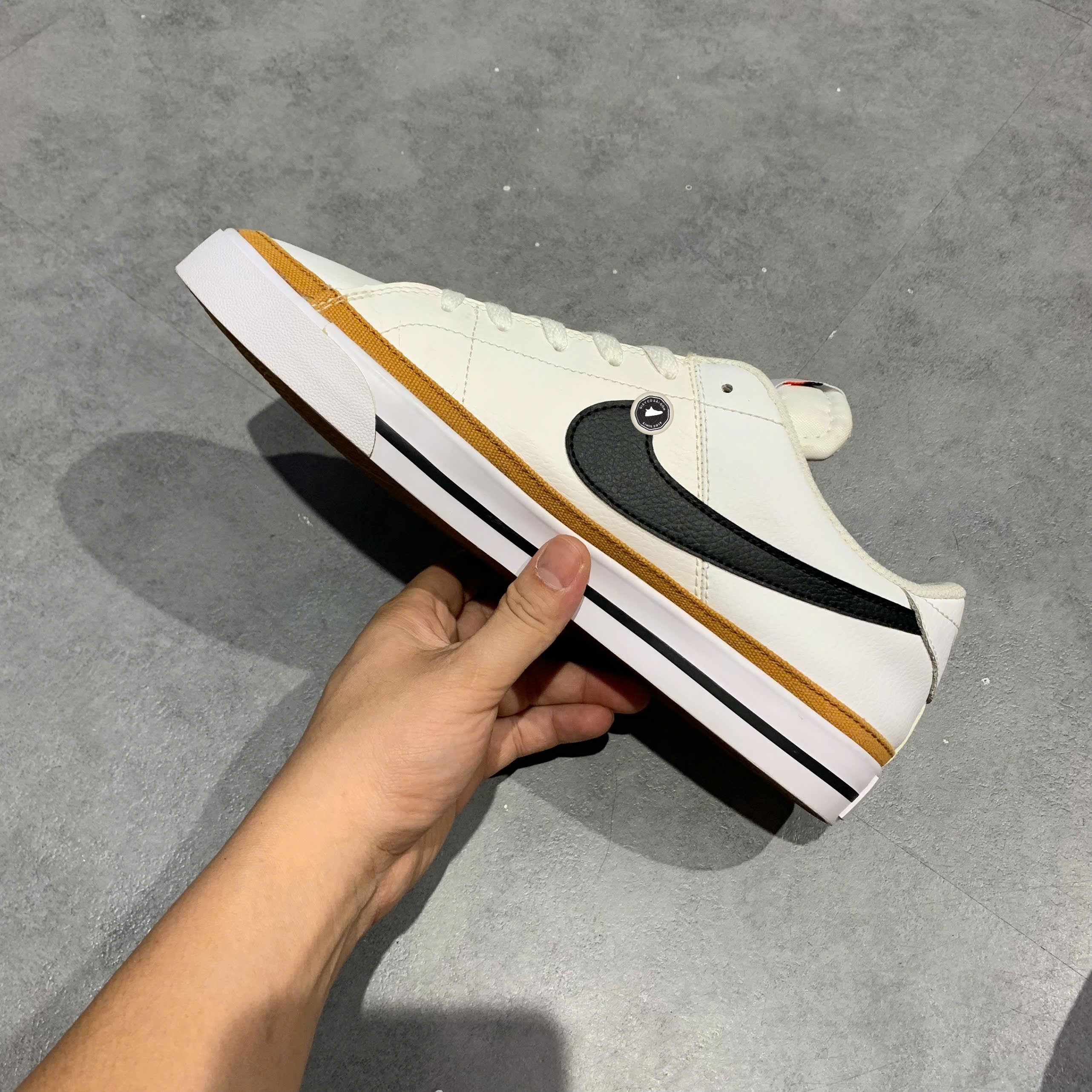 Nike Court Legacy White Black Desert Ochre - CU4150-102 - Size 44 - GIÀY 2HAND CHÍNH HÃNG PVN25703